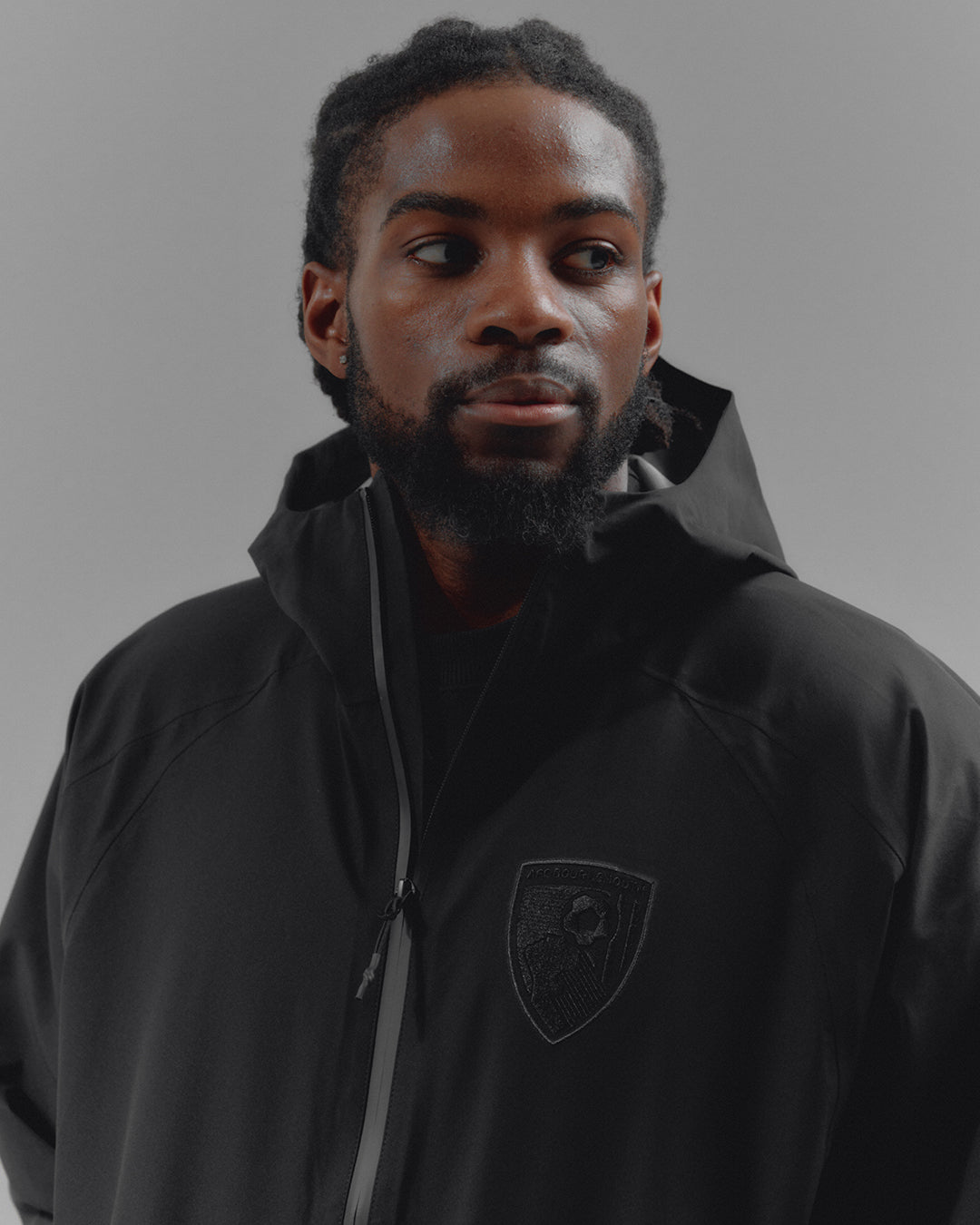 AOF AFC Bournemouth Shell Jacket | Black Coat | Art of Football