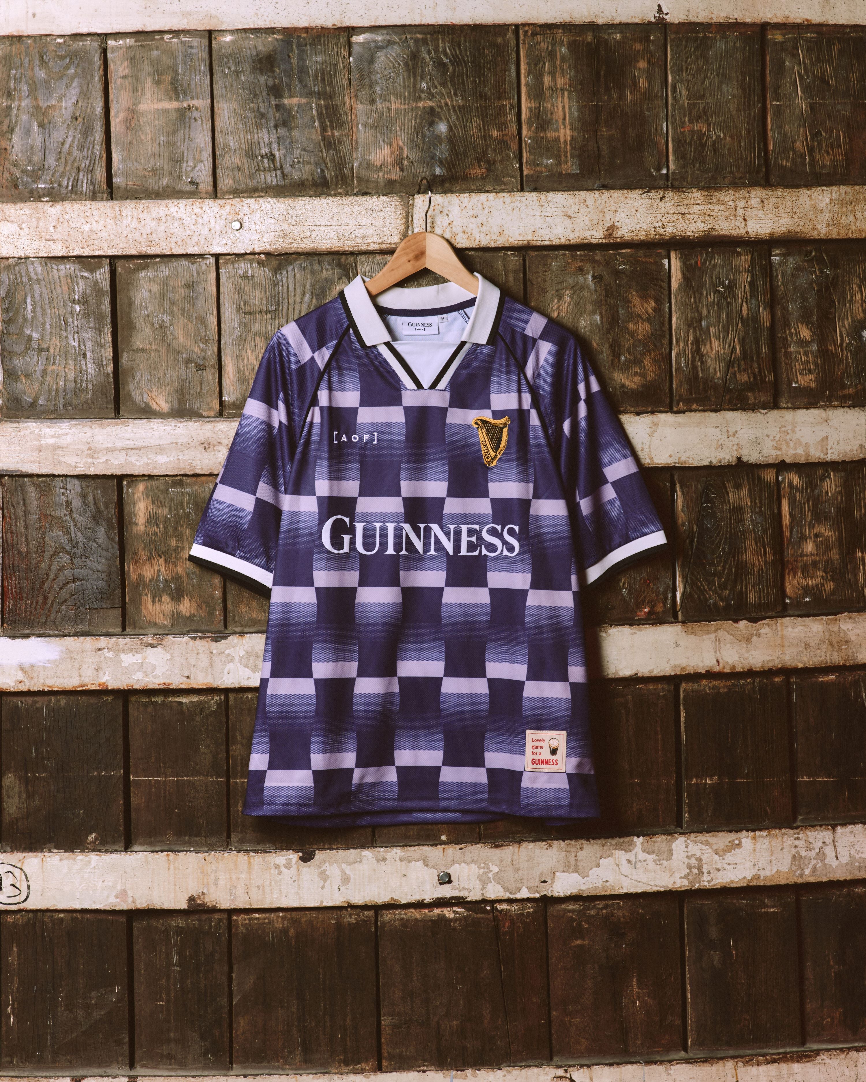 AOF X Guinness Tops | Guinness Shirt - Navy | Art of Football T-Shirts