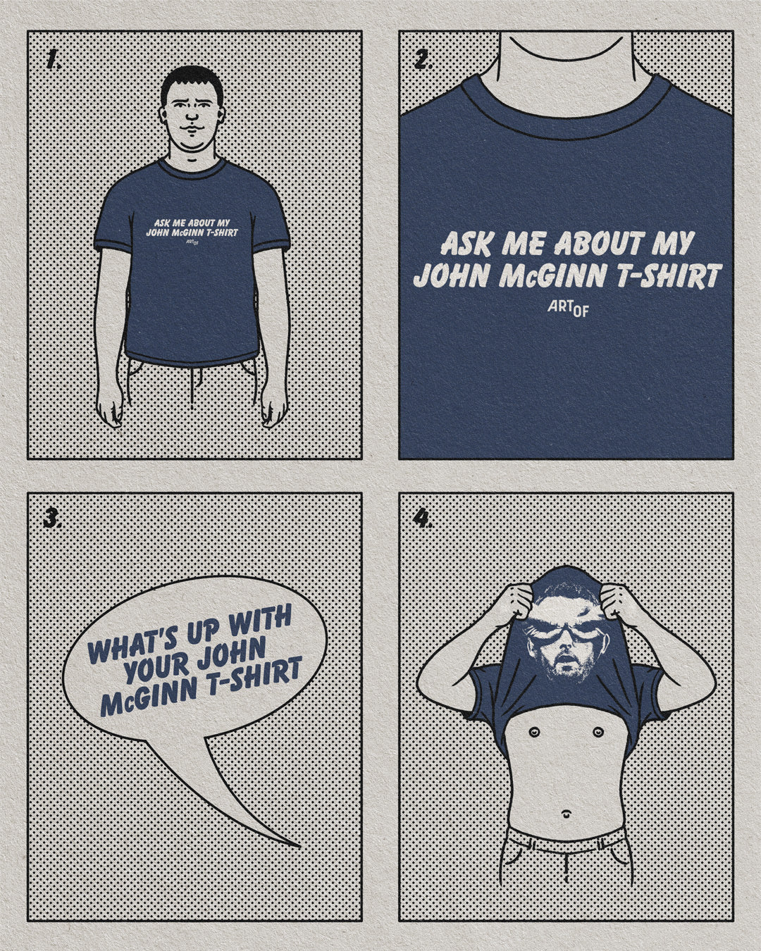ART OF Super John McGinn Tee | Scotland Navy Graphic Football T-shirt