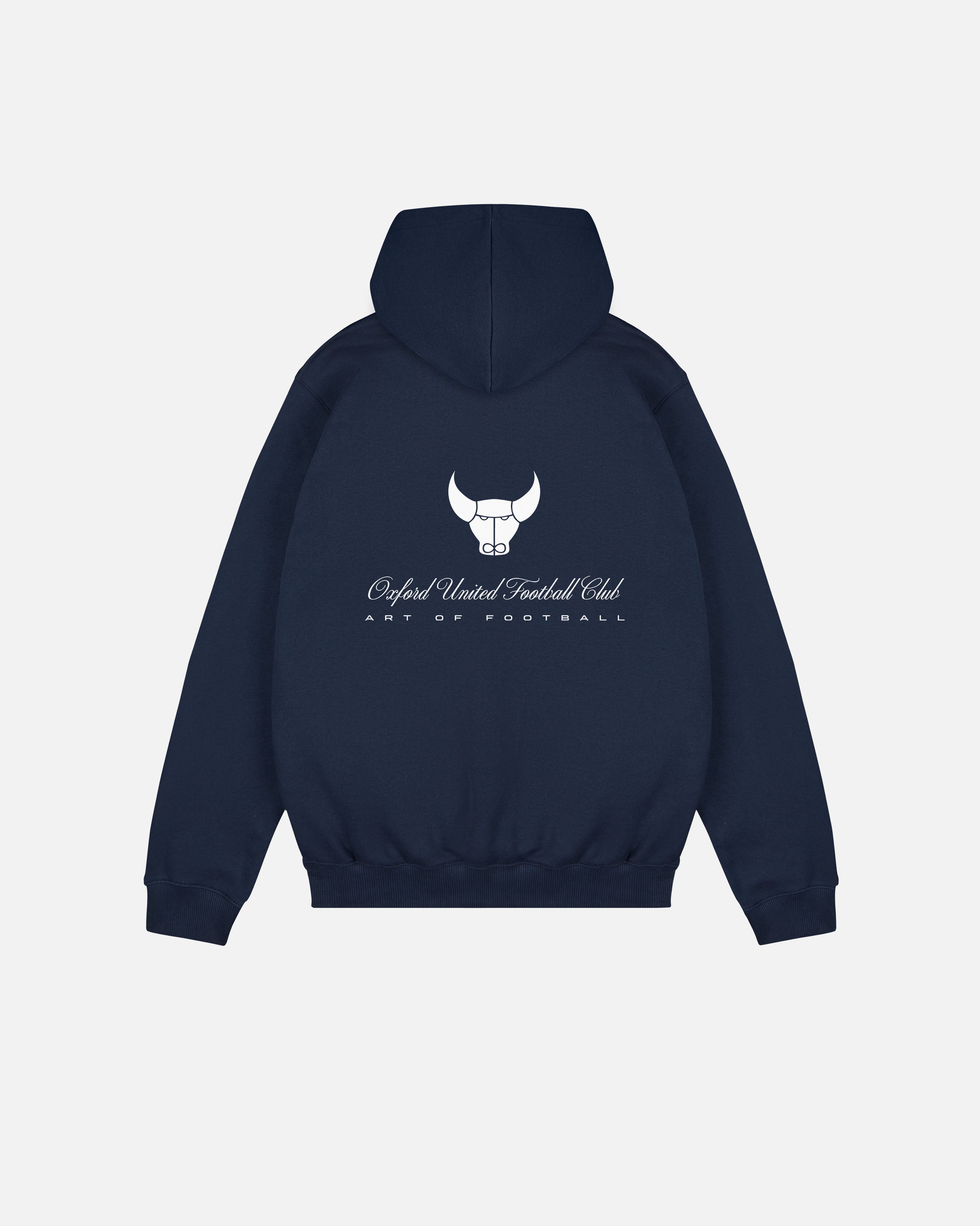 ART OF x Oxford Heritage Hoodie | OUFC Navy Printed Football Sweat