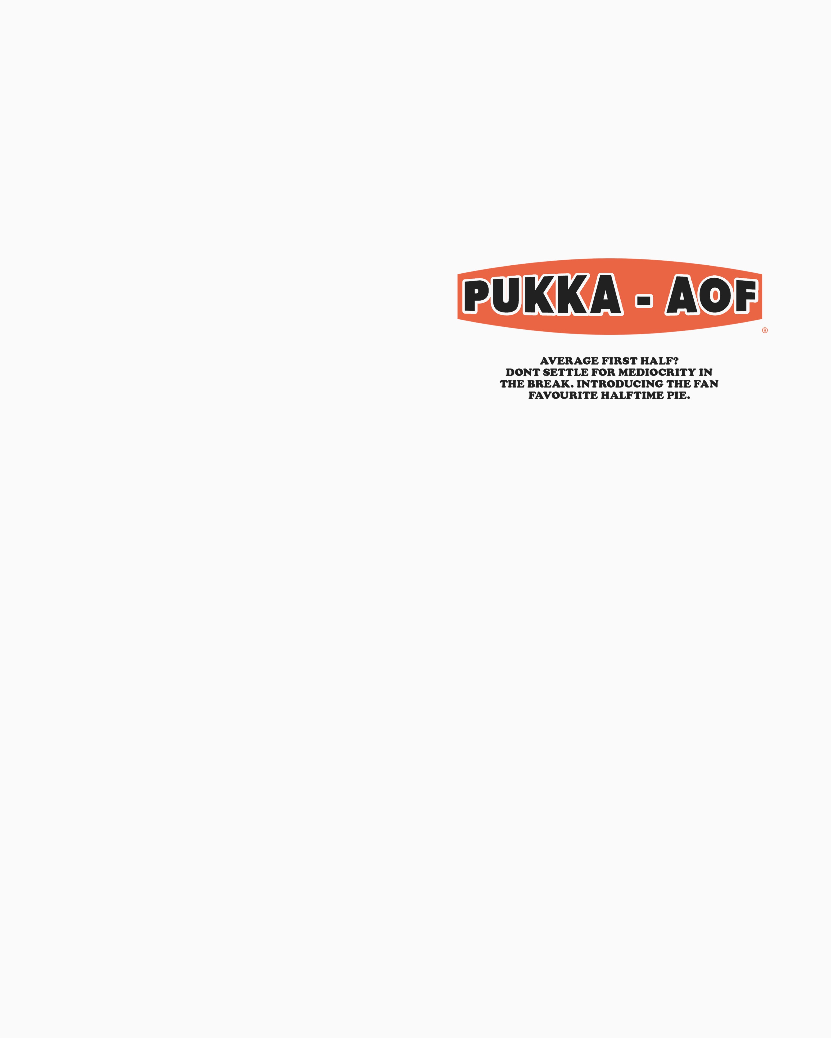 AOF x Pukka's Halftime Pie | White T-shirt | Art of Football