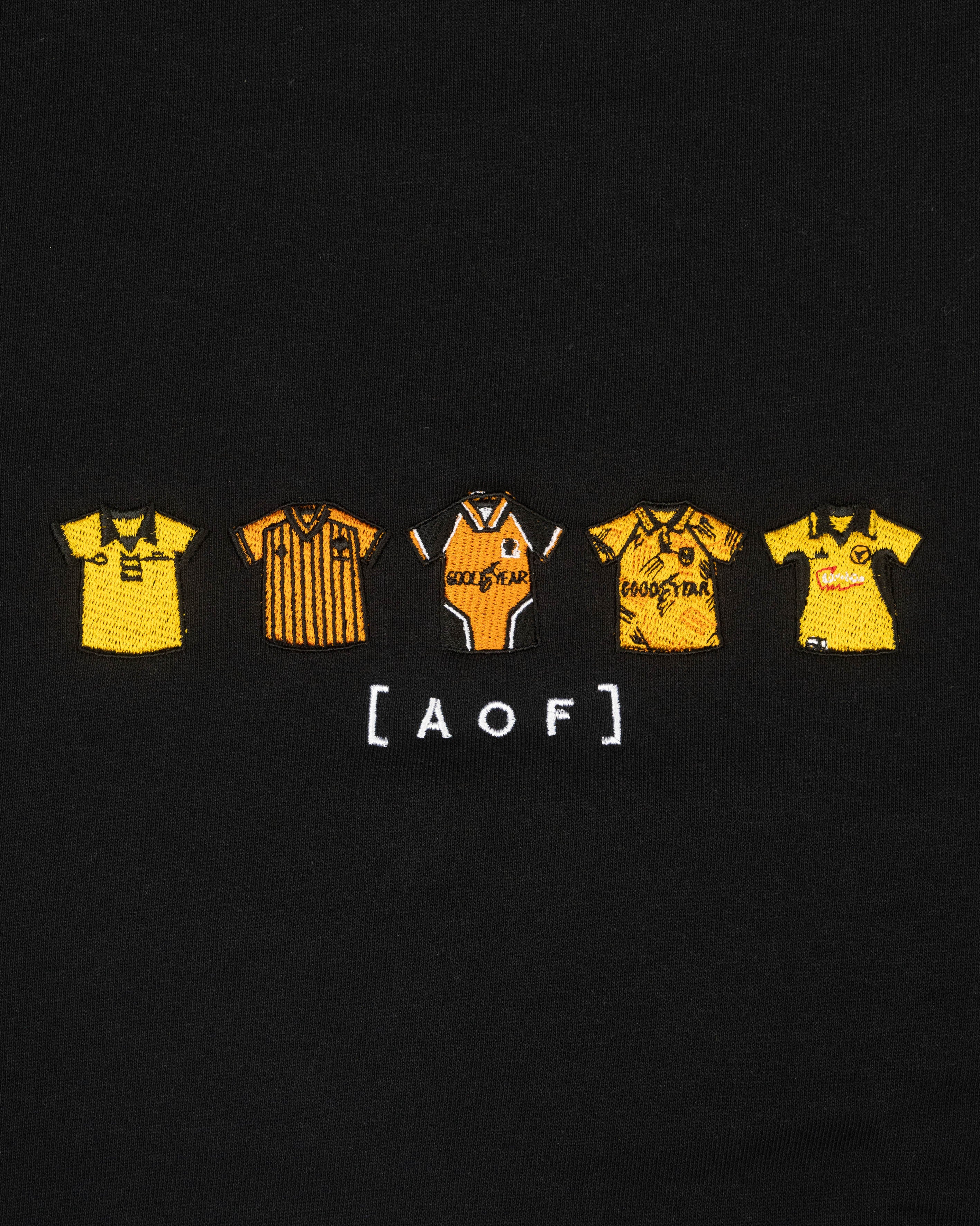 AOF Wolves Embroidered Classics Hoodie | Black Sweat | Art of Football