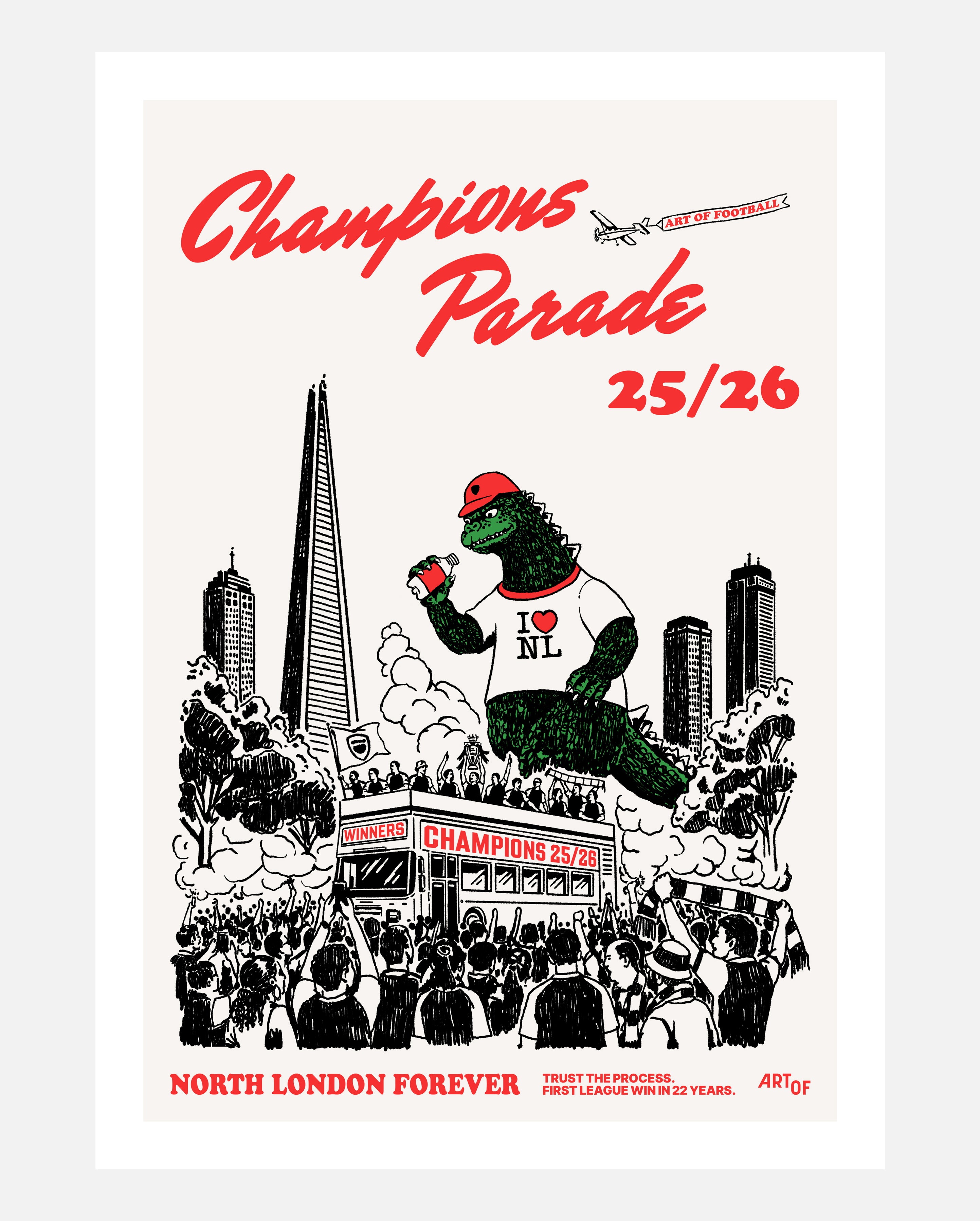 ART OF AFC Champions Parade Framed Print | Football Wall Art