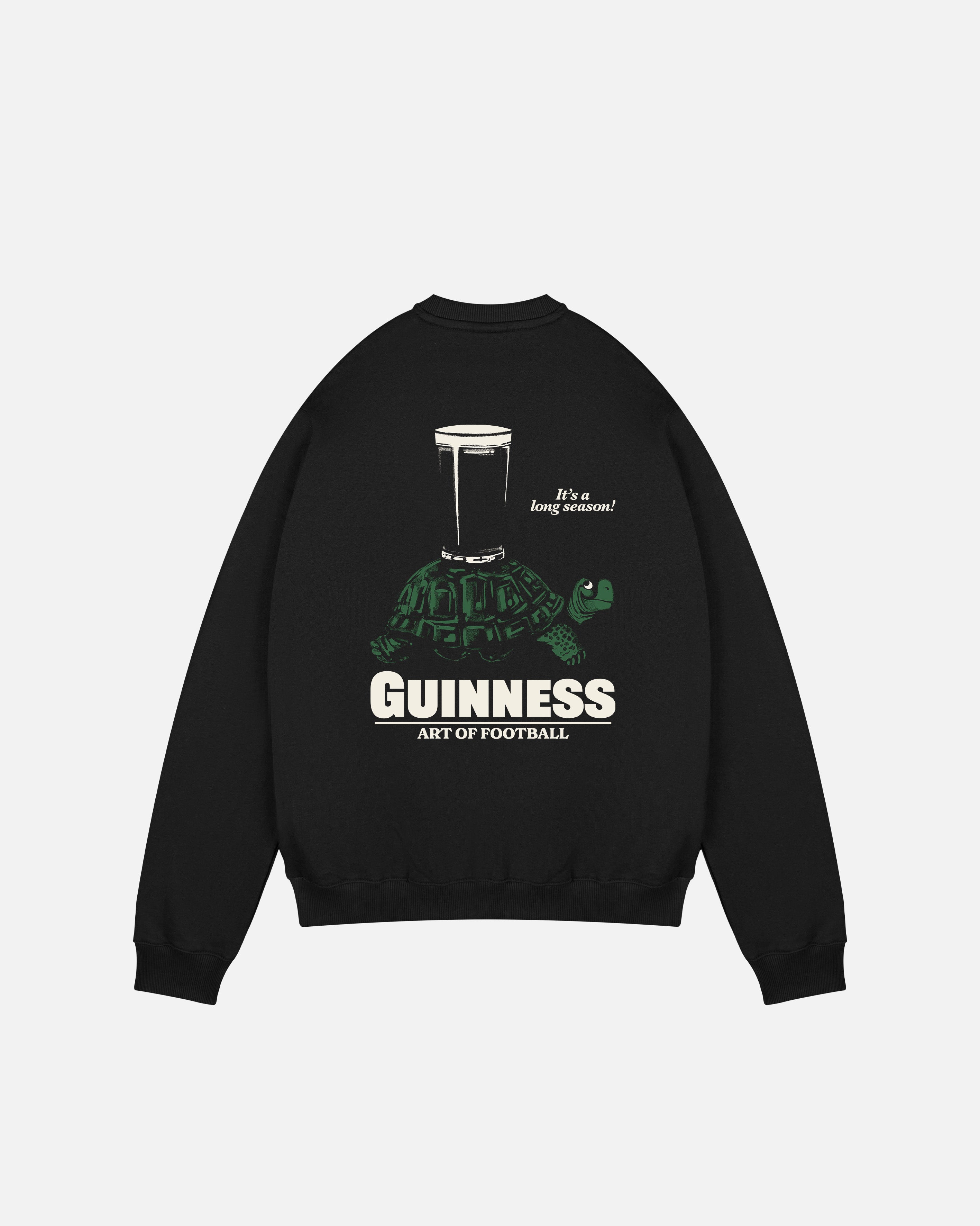 ART OF Guinness It's a Long Season Black Sweat | Graphic Football Top