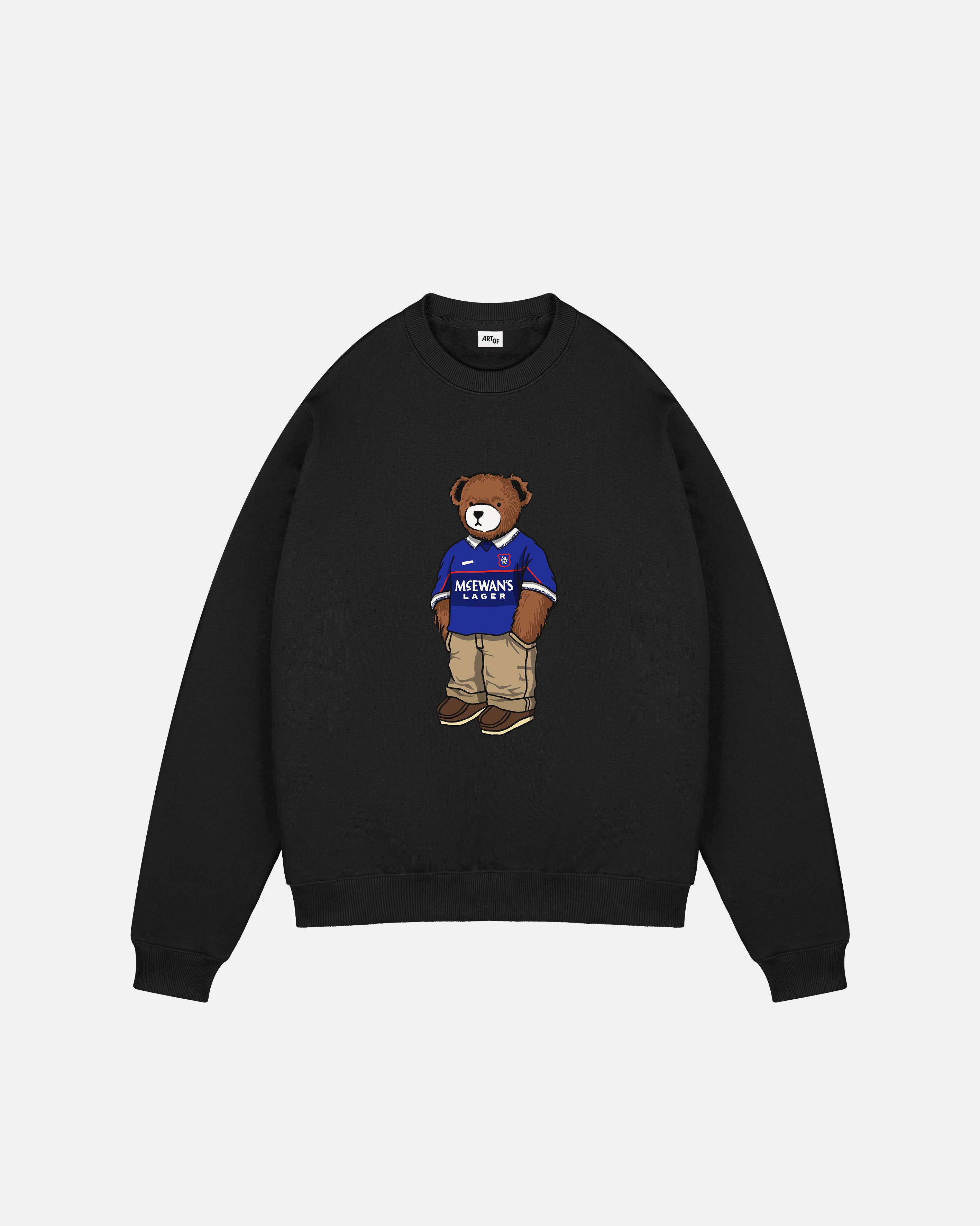 ART OF Rangers Home Pickles Sweat | RFC Black Graphic Football Top
