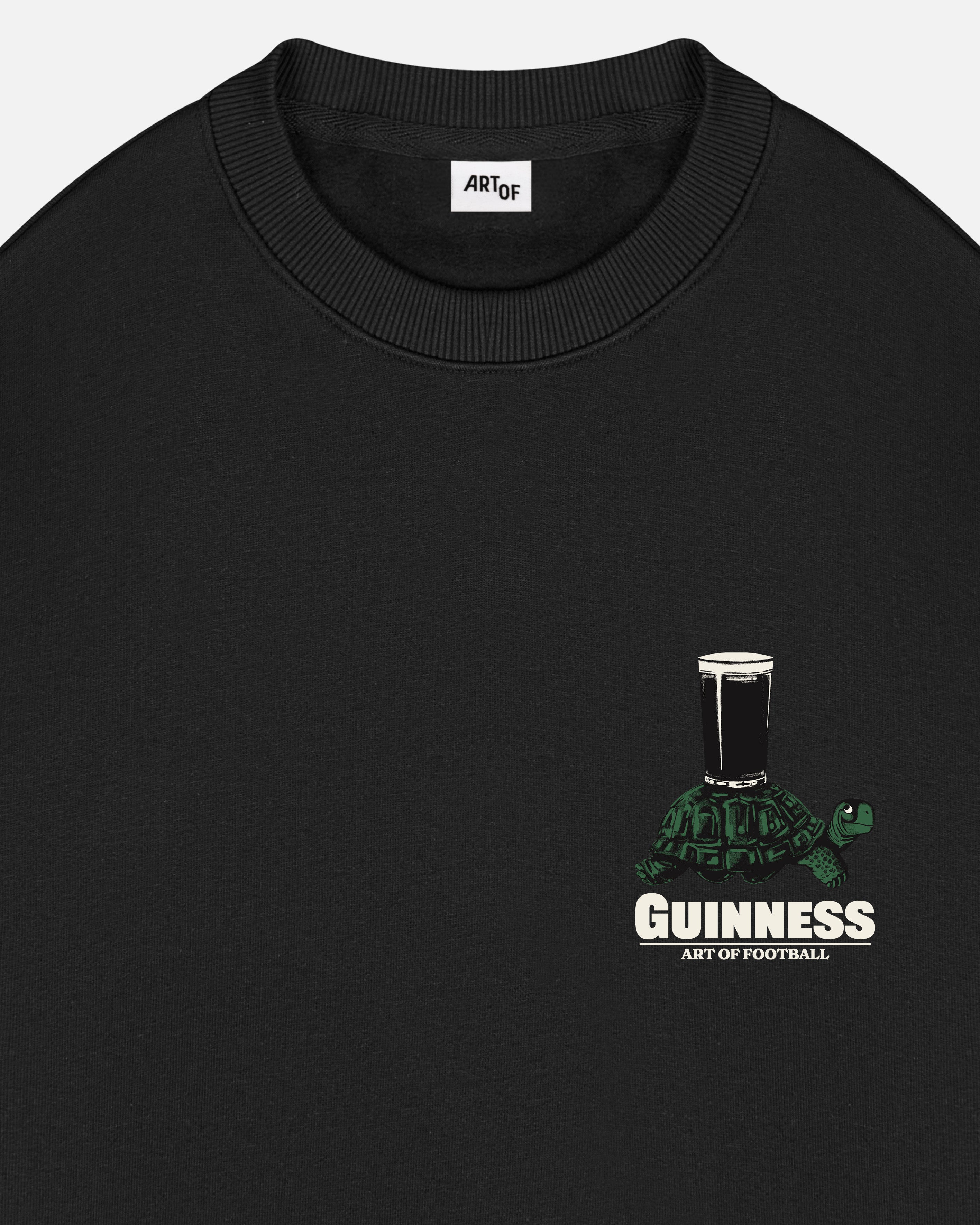 ART OF Guinness It's a Long Season Black Sweat | Graphic Football Top