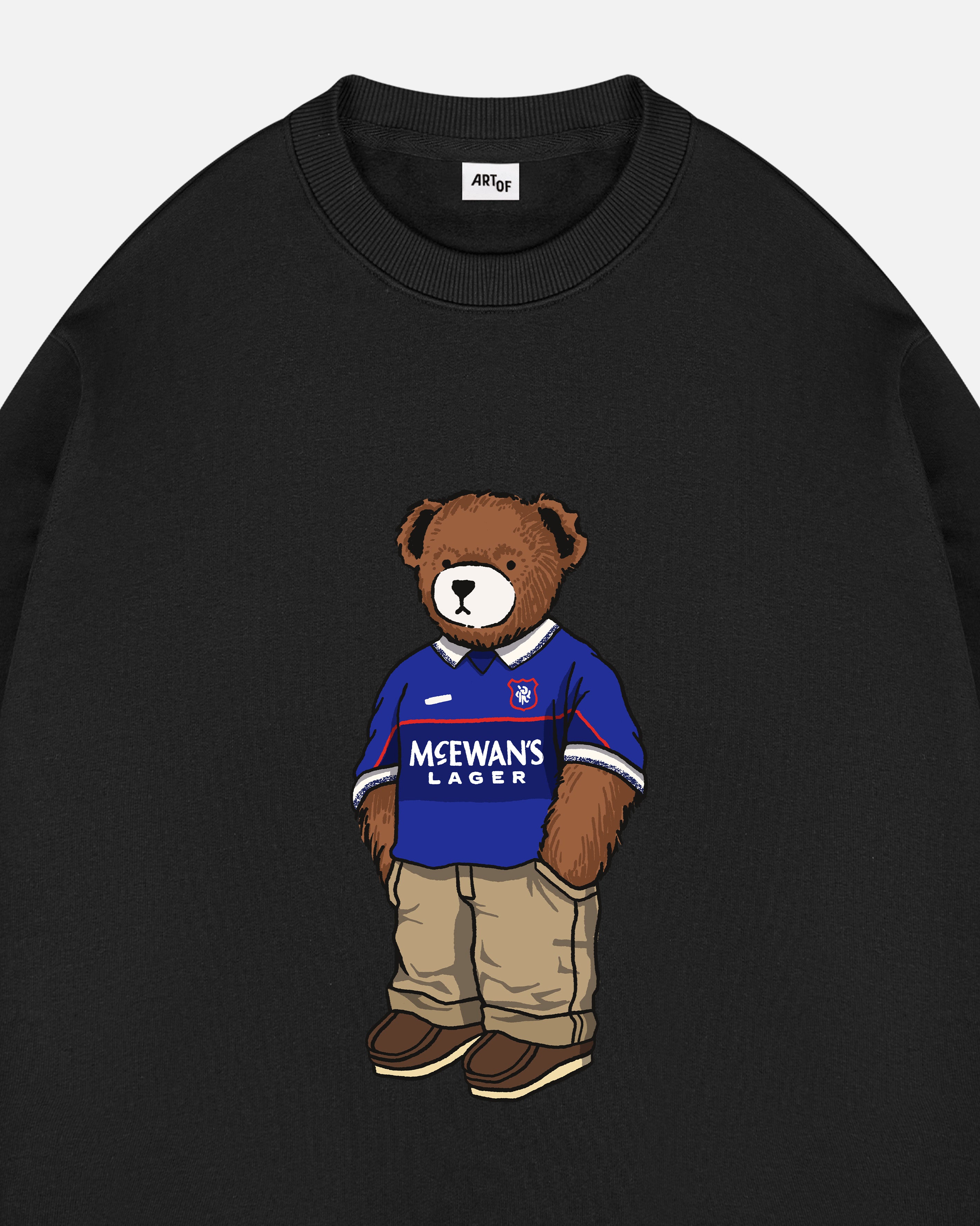 ART OF Rangers Home Pickles Sweat | RFC Black Graphic Football Top