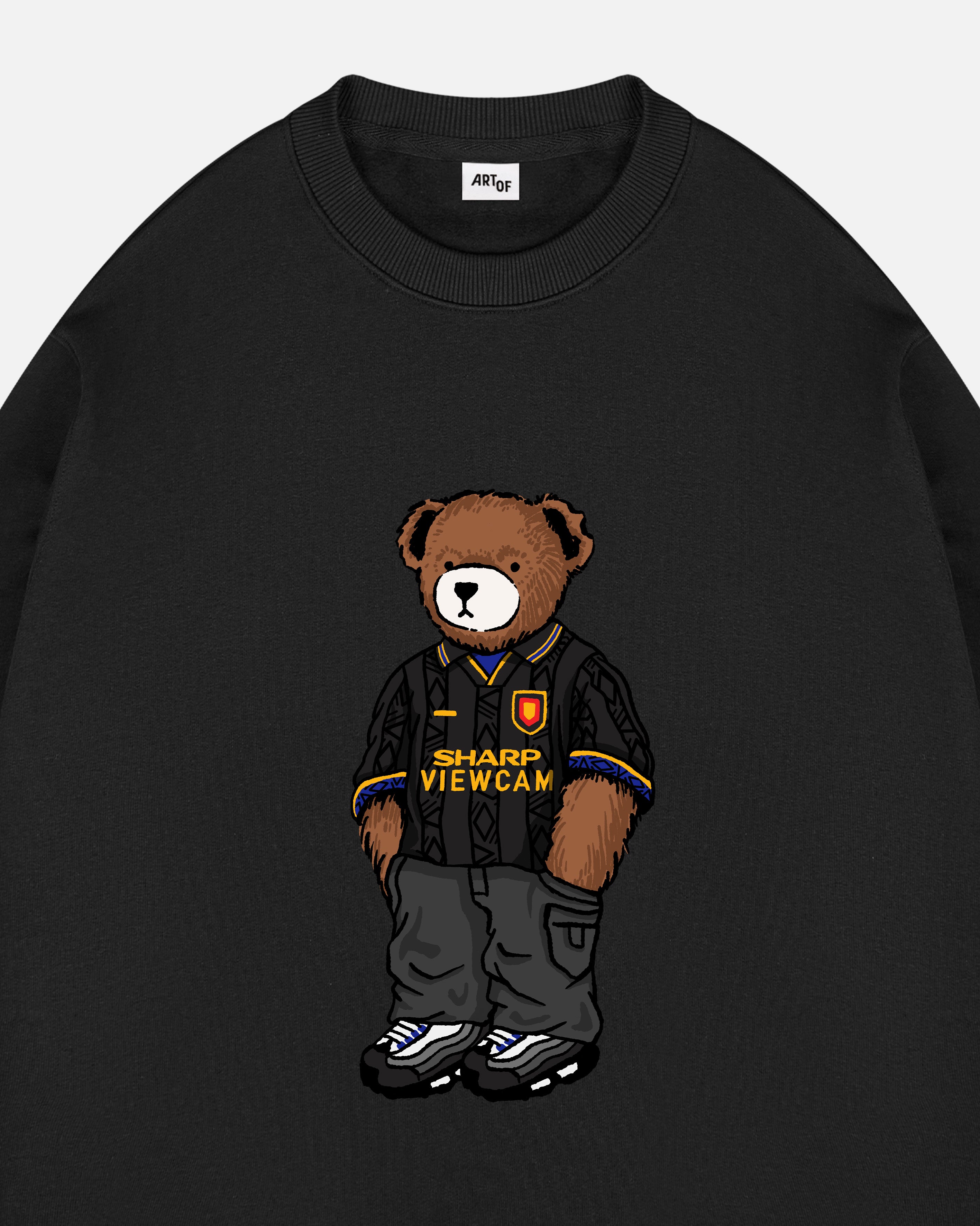 ART OF United Away Pickles Sweat | MUFC Black Graphic Football Top