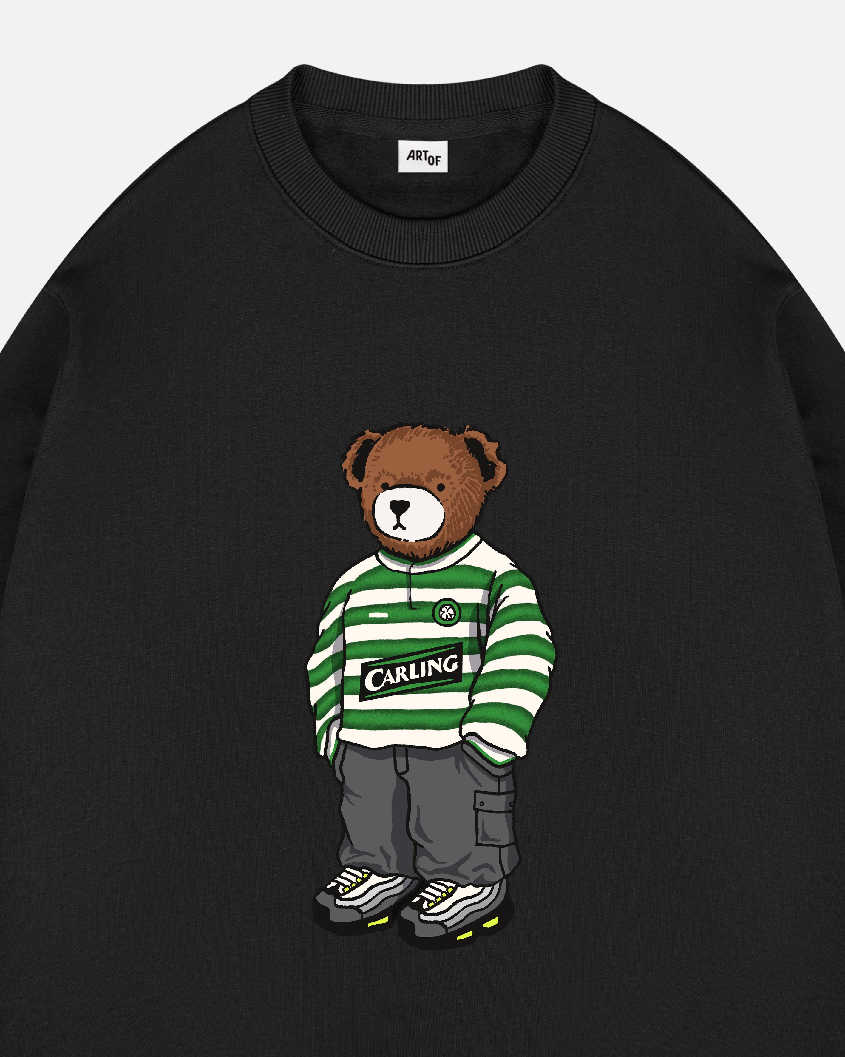 ART OF Bhoys Home Pickles Sweat | Celtic Black Graphic Football Top