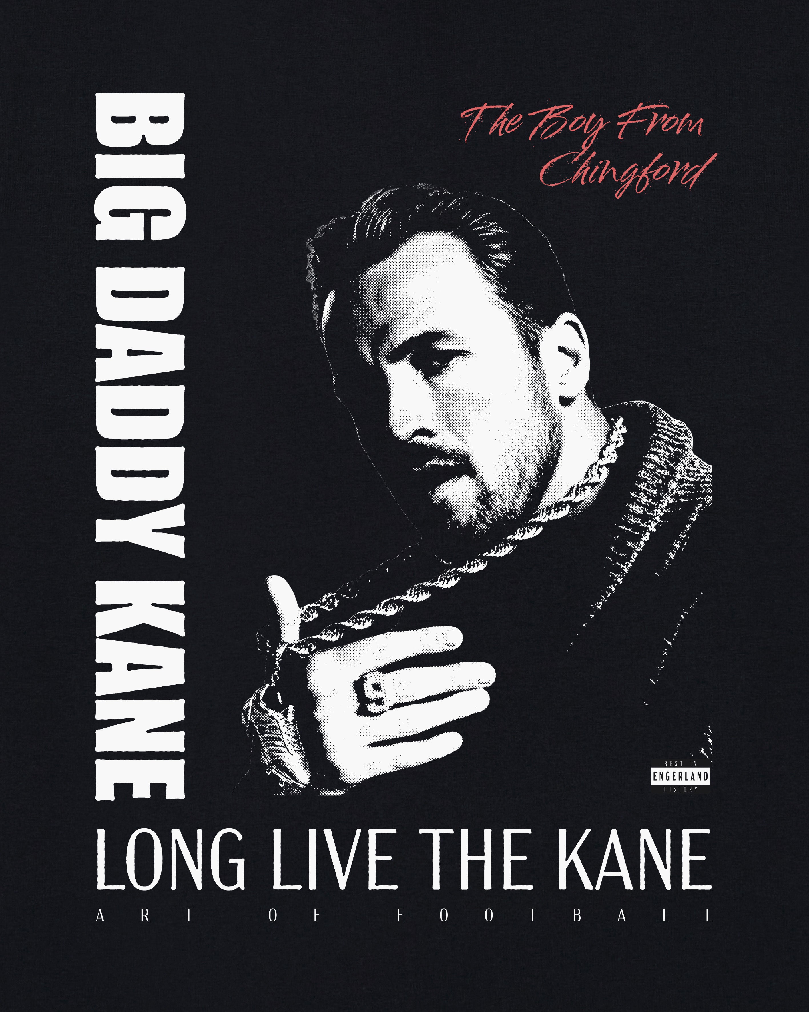 ART OF England Big Daddy Kane Tee | Black Graphic Football T-shirt