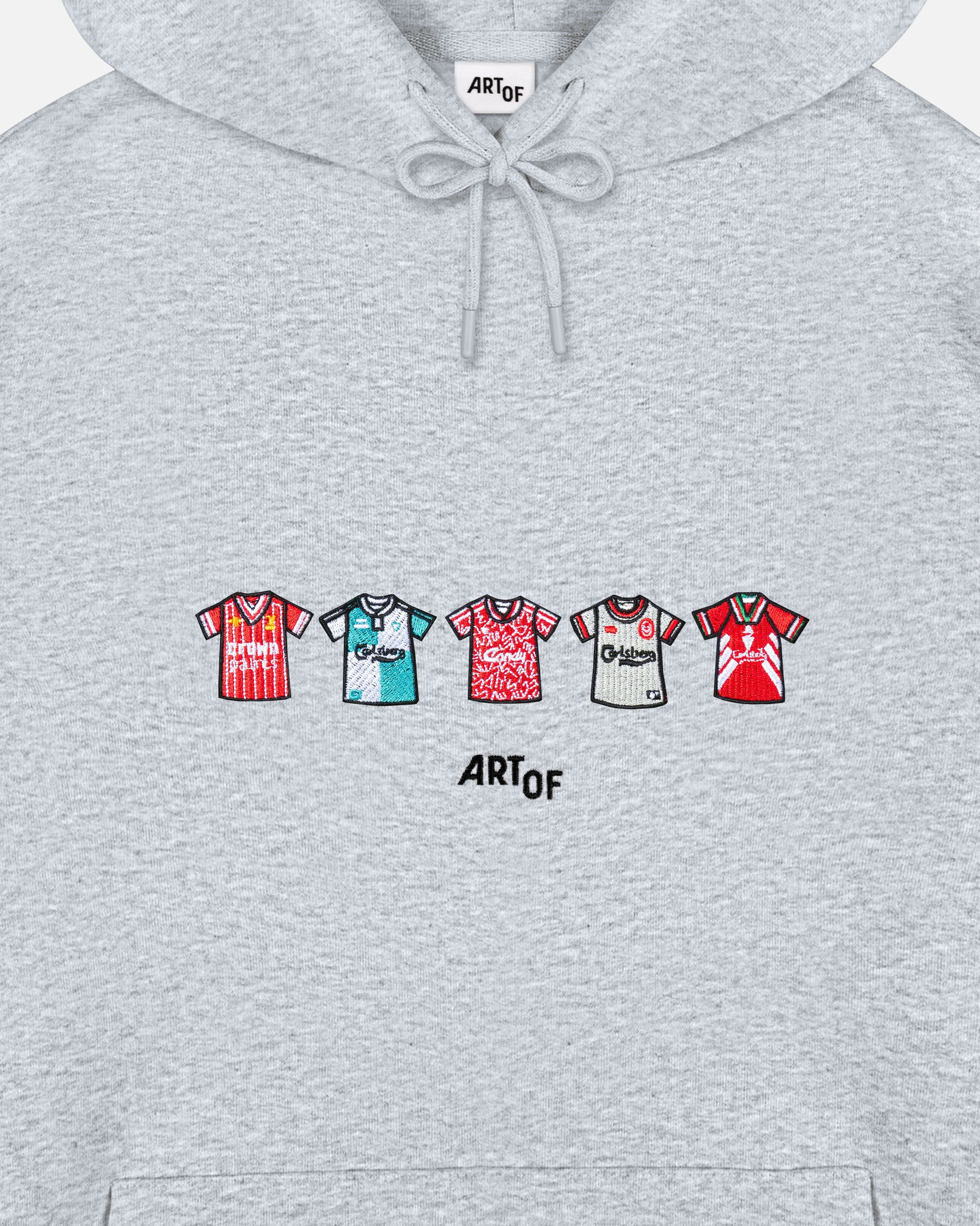 ART OF Football LFC Classics Hoodie | AOF Grey Embroidered Sweat