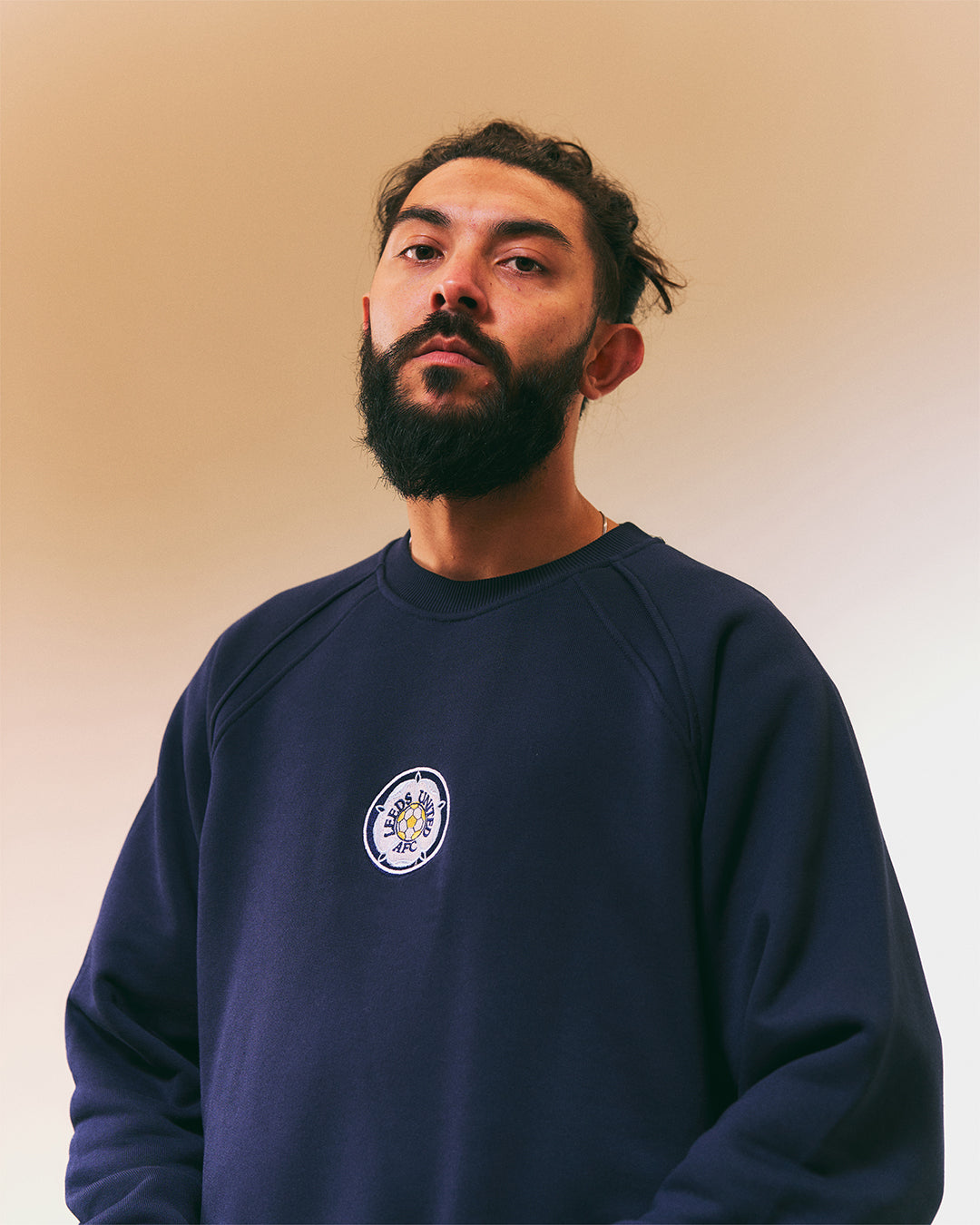 ART OF x Leeds United Navy Panelled Sweat | LUFC Football Merch