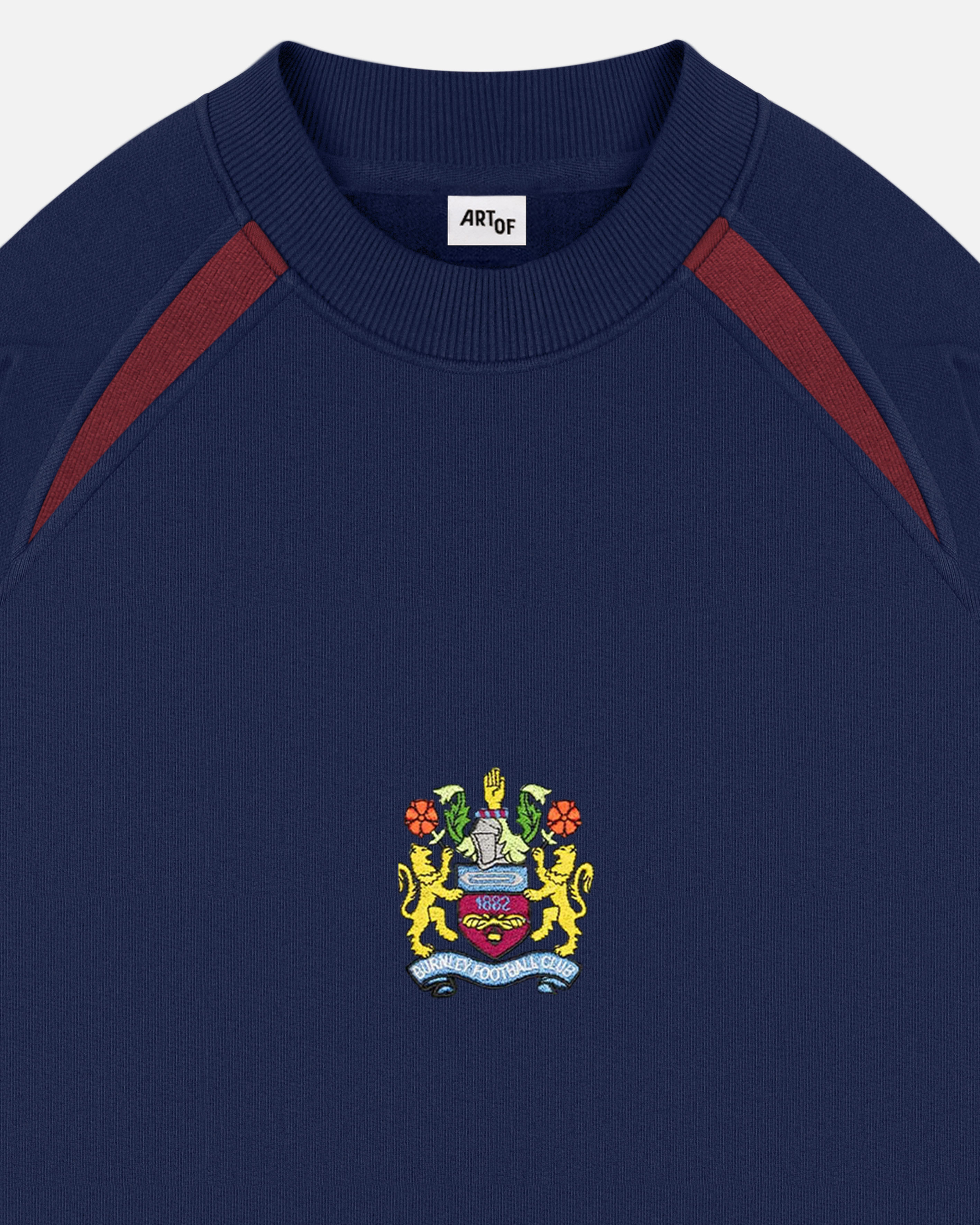 ART OF x Burnley Navy Panelled Sweat | Shop Football