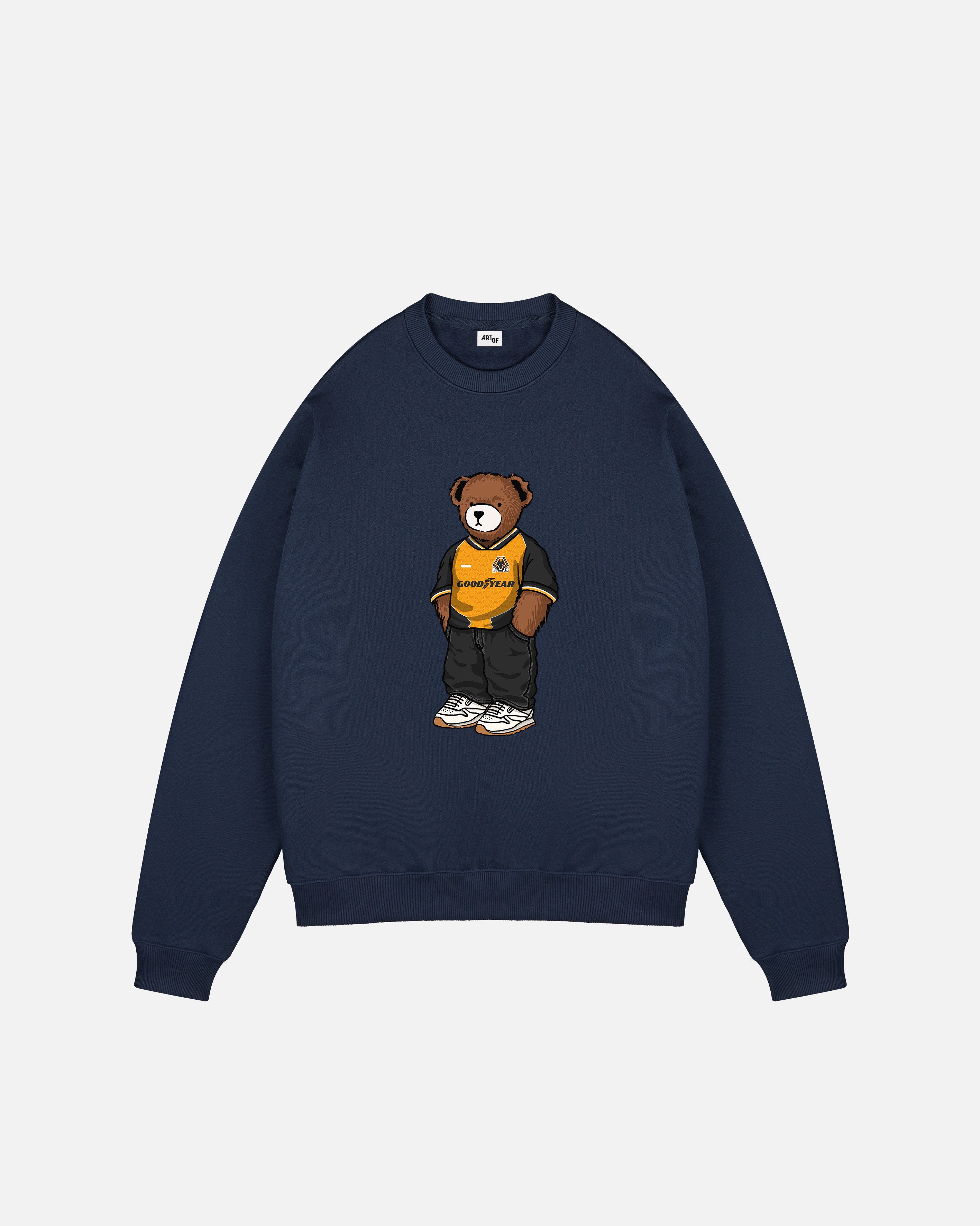 ART OF Wolves Home Pickles Sweat | Navy Graphic Football Top