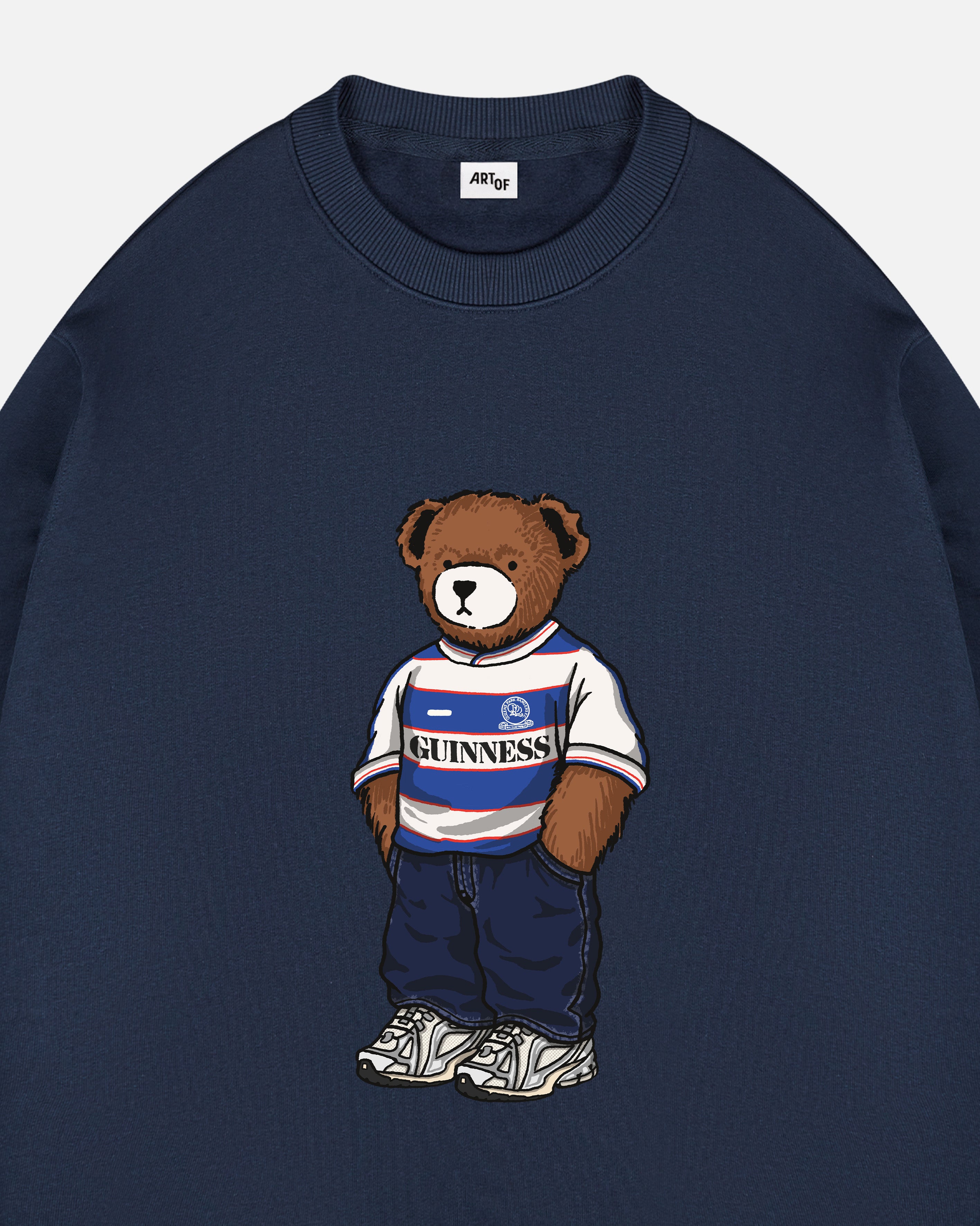 ART OF QPR Home Pickles Sweat | Navy Graphic Printed Football Top