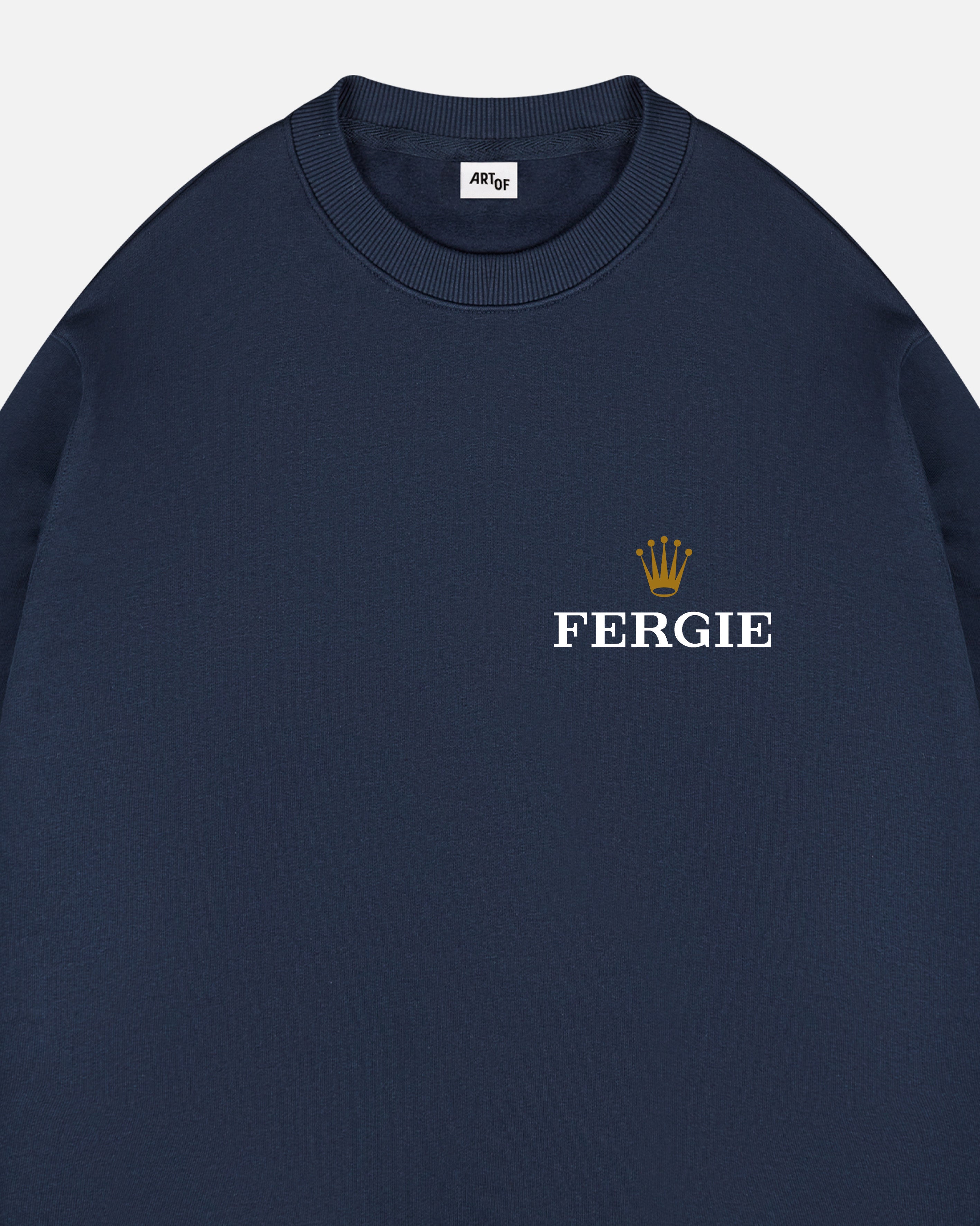 ART OF Fergie Time Navy Sweat | MUFC Graphic Football Top