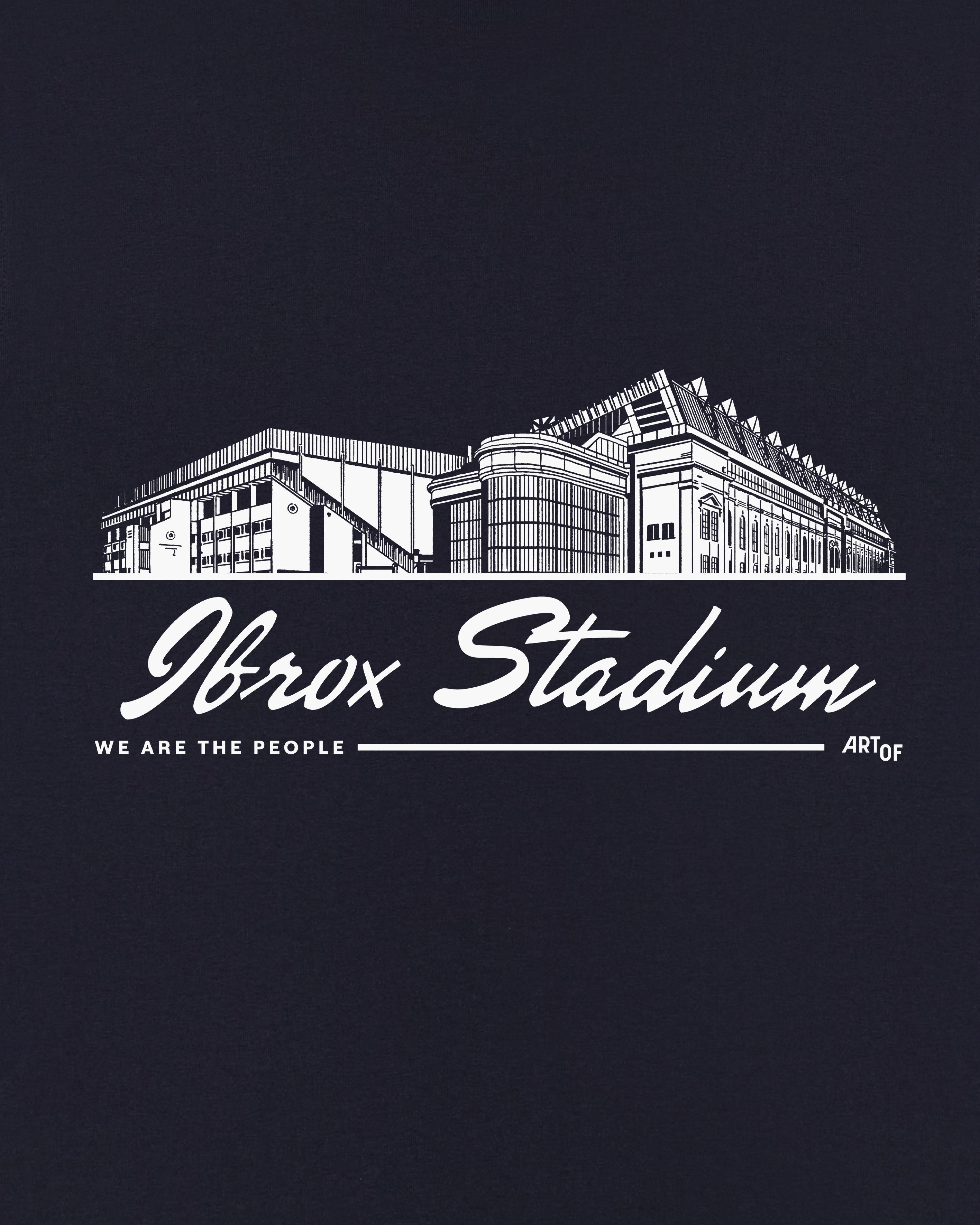 ART OF Ibrox Stadium Tee | Navy Graphic Football T-shirt