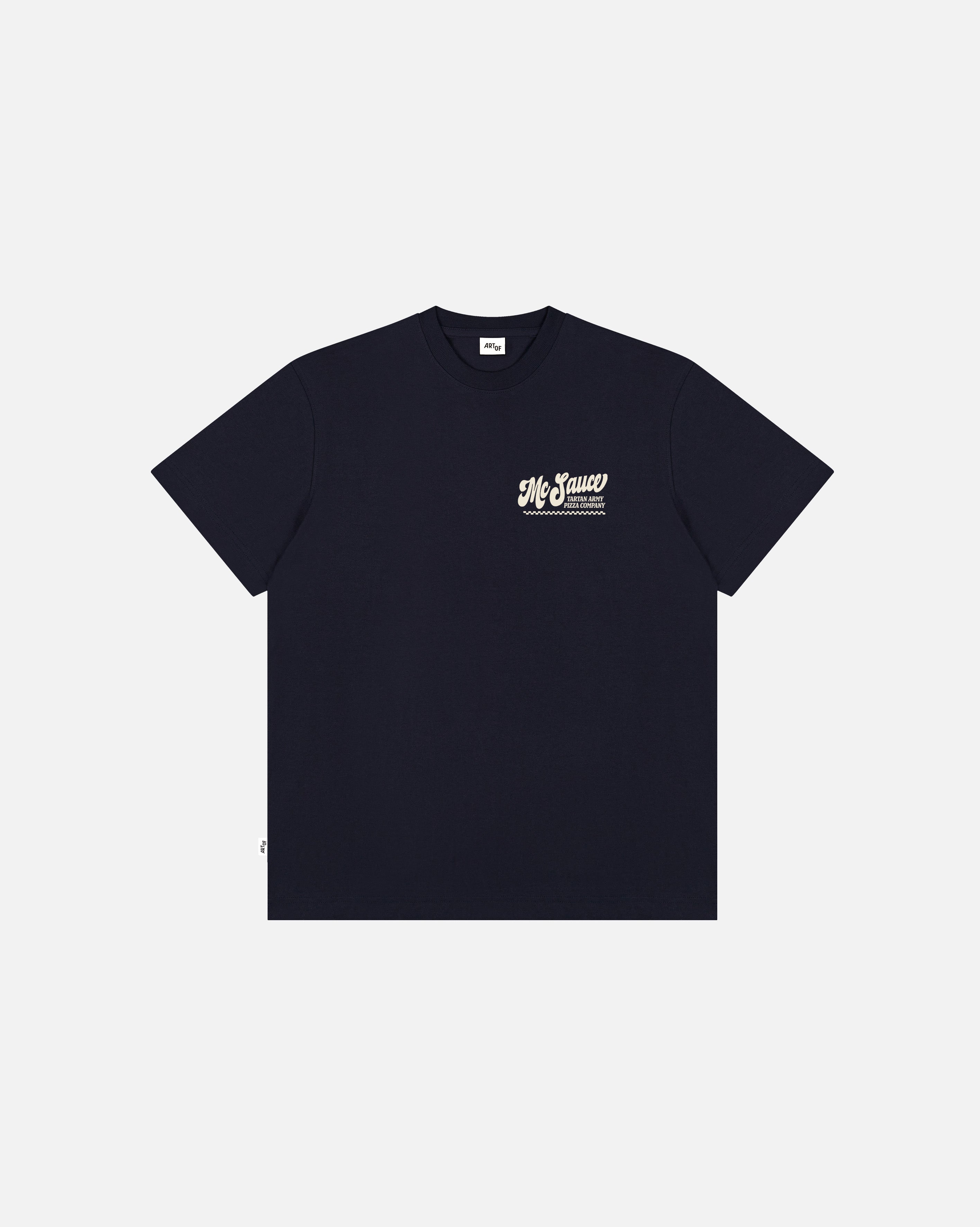 ART OF McSauce Pizza Co Tee | Scotland Navy Graphic Football T-shirt