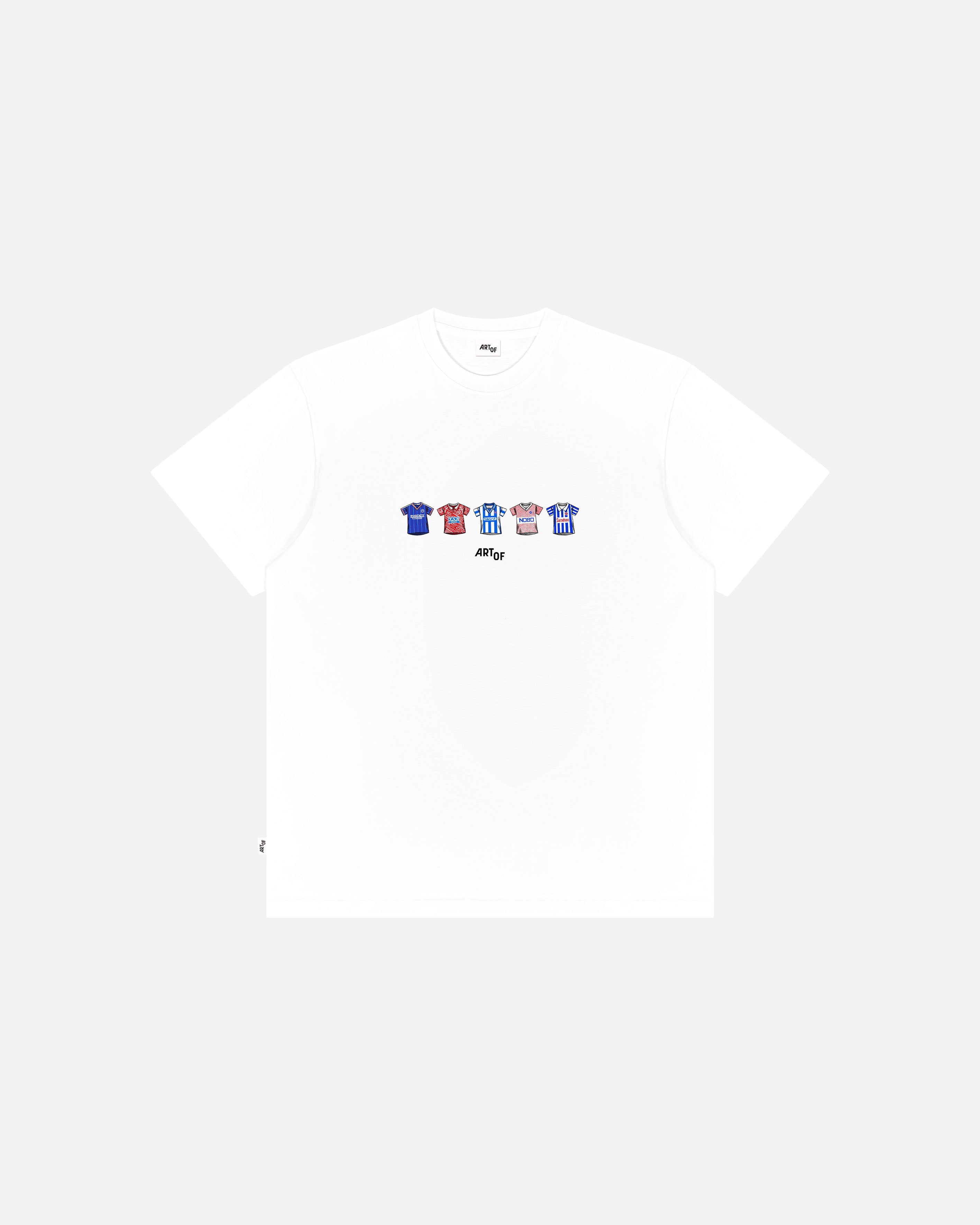 ART OF x Brighton Printed Classics Tee | White Graphic Football T-shirt