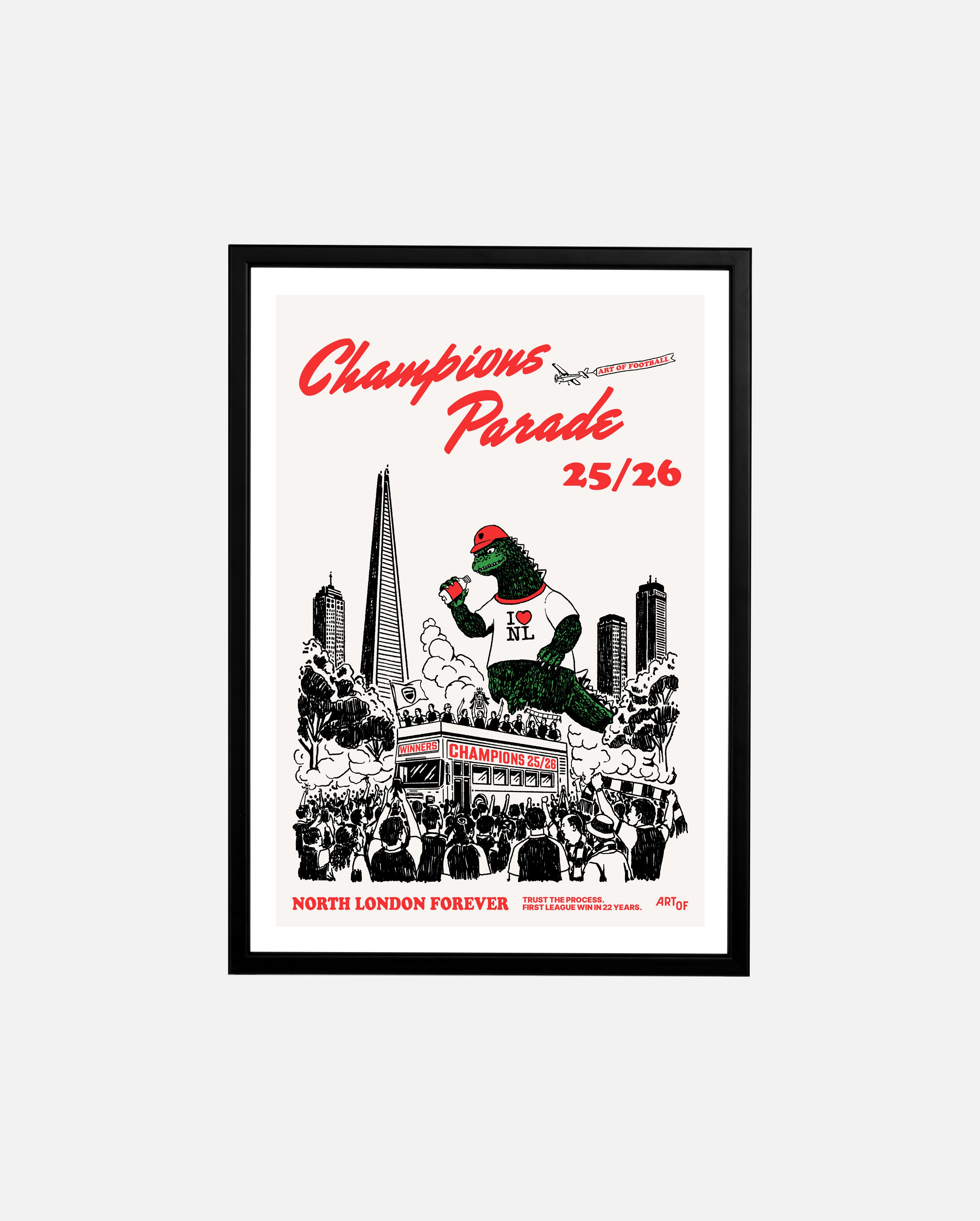 ART OF AFC Champions Parade Framed Print | Football Wall Art