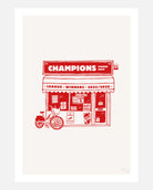 ART OF AFC Corner Shop Framed Print | Football Wall Art