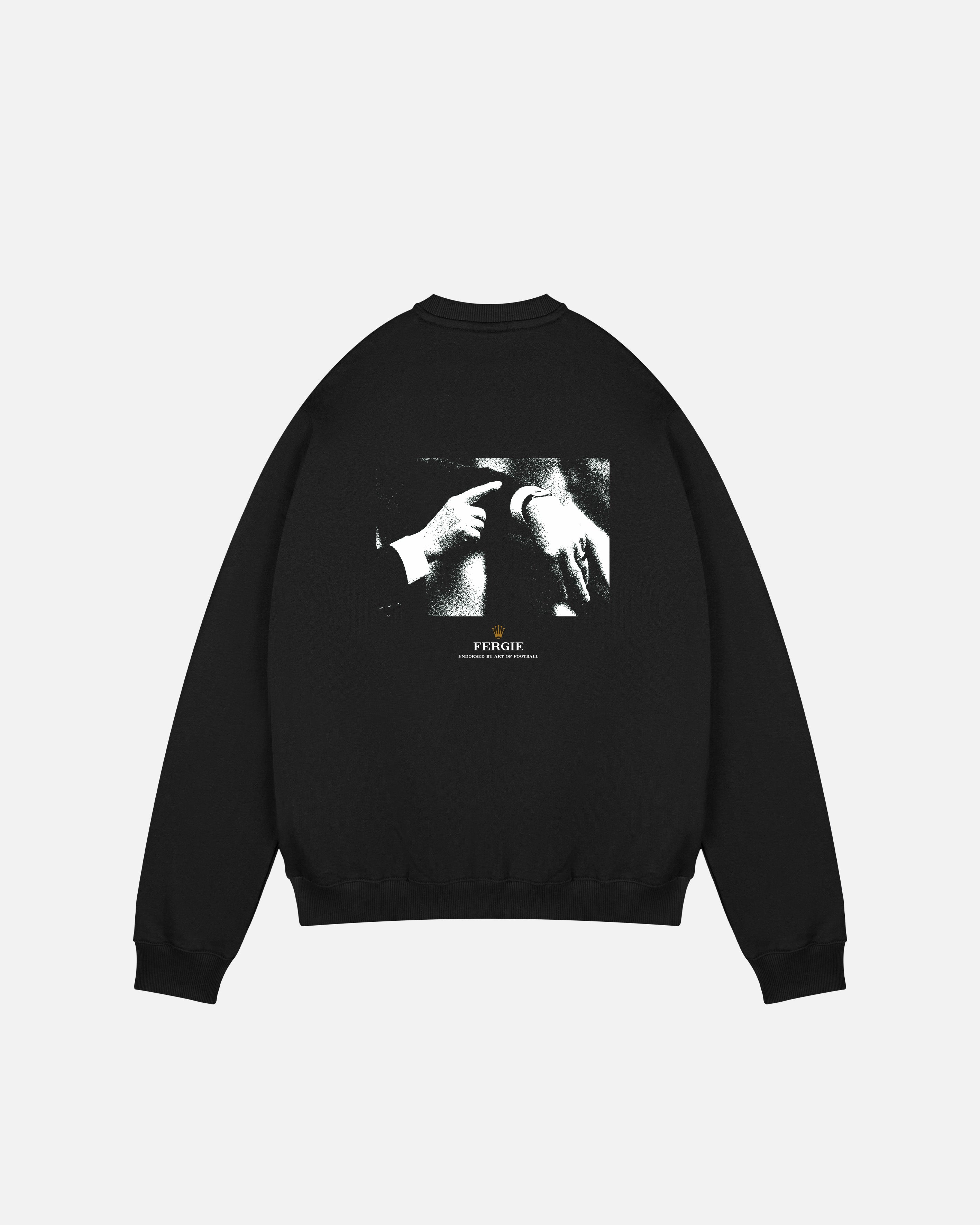 ART OF Fergie Time Black Sweat | MUFC Black Football Top