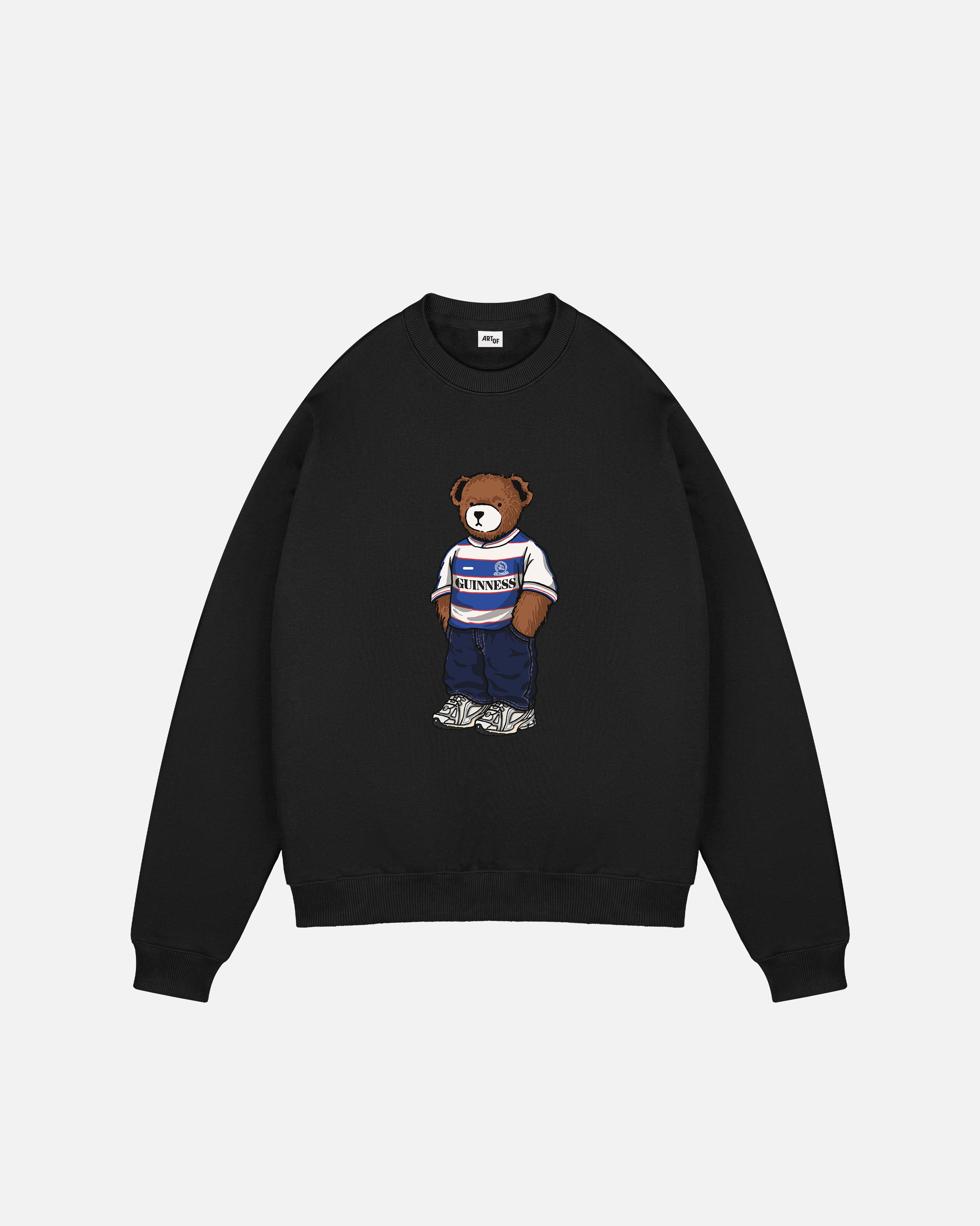 ART OF QPR Home Pickles Sweat | Black Printed Graphic Football Top