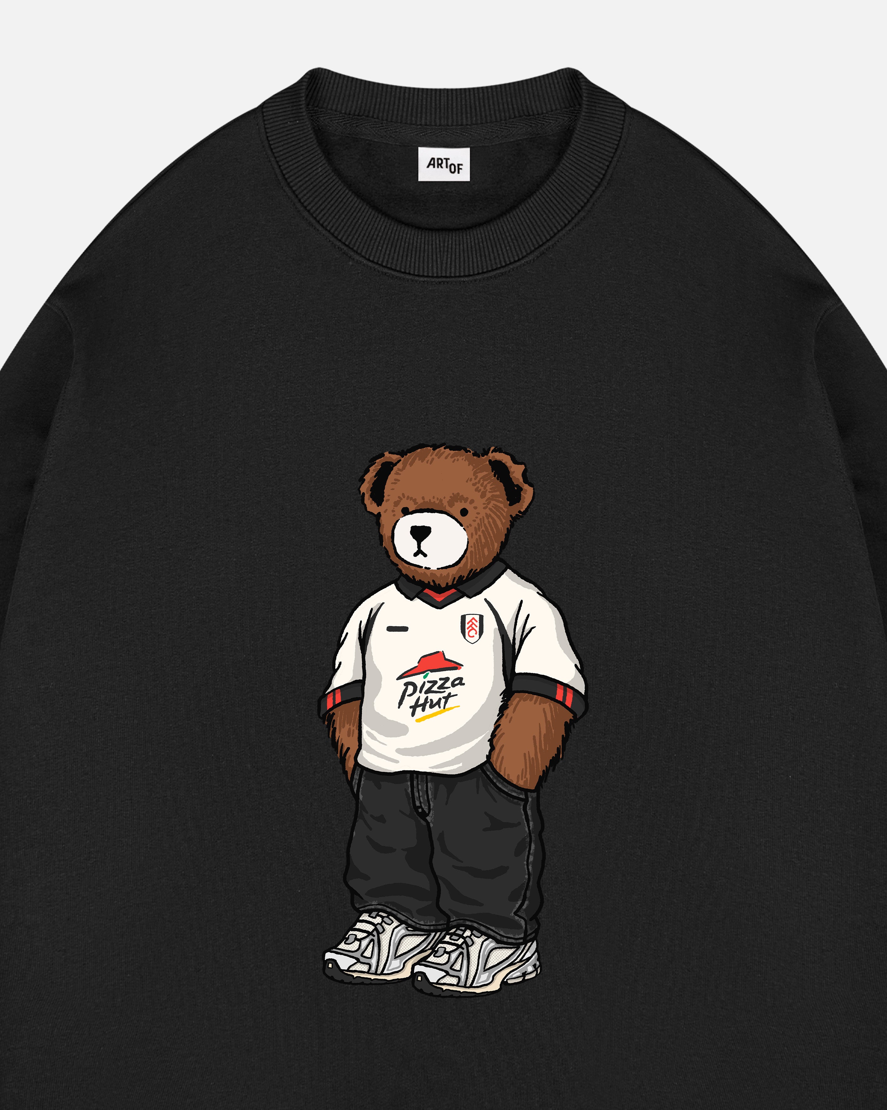 ART OF Fulham Home Pickles Sweat | FFC Black Graphic Football Top