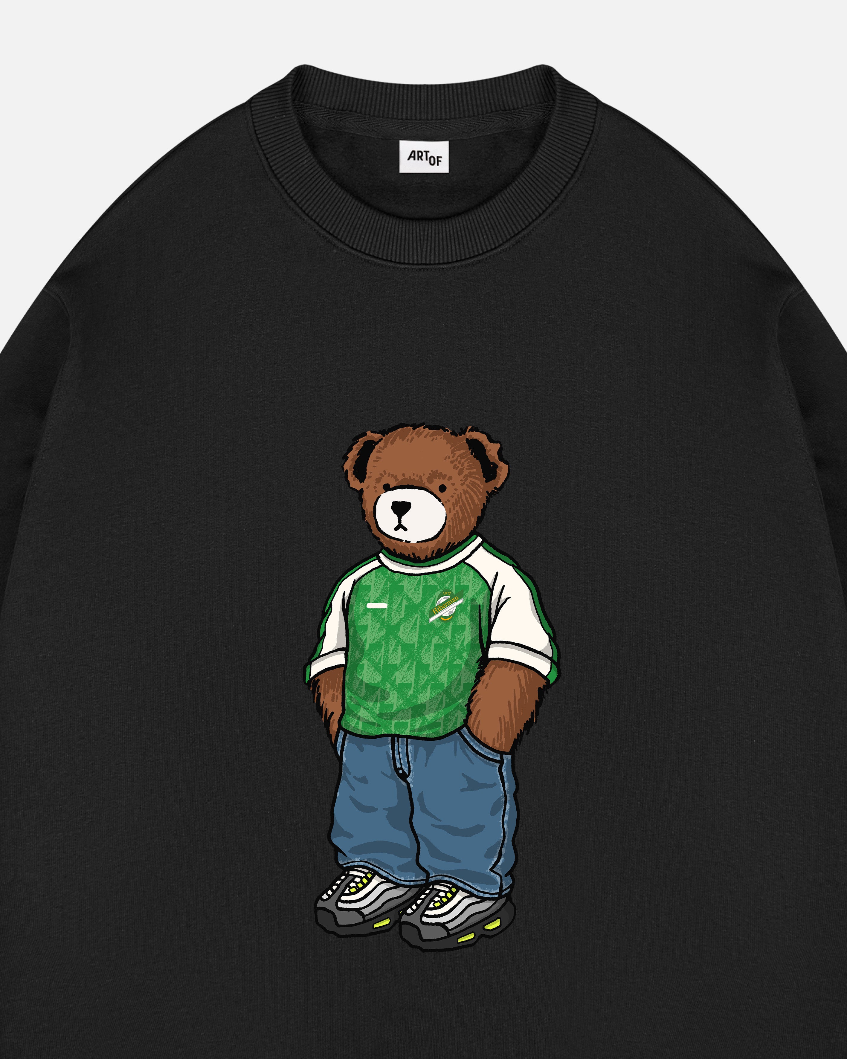 ART OF Hibernian Home Pickles Sweat | HFC Black Graphic Football Top