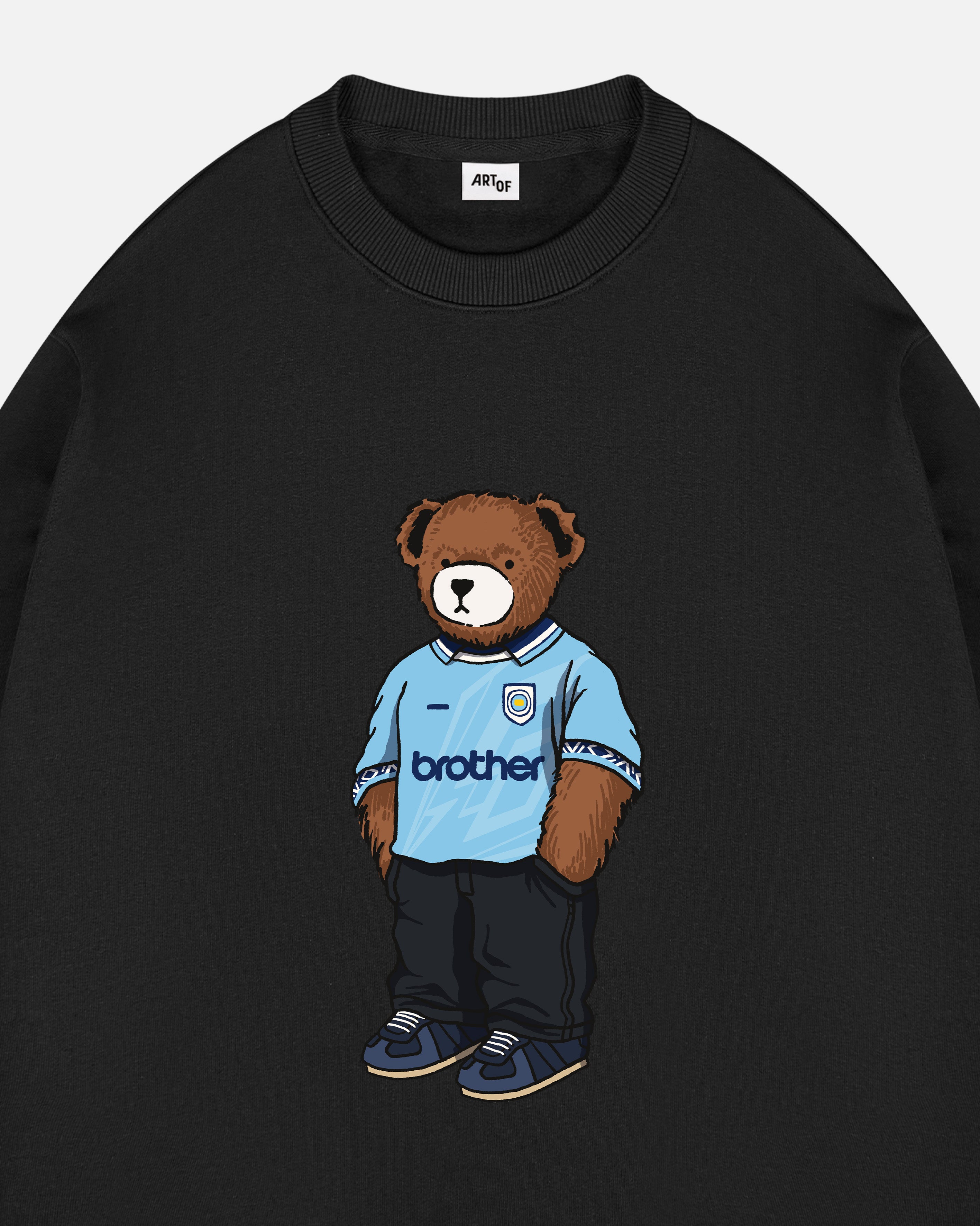 ART OF MCFC Home Pickles Sweat | Man City Black Graphic Football Top