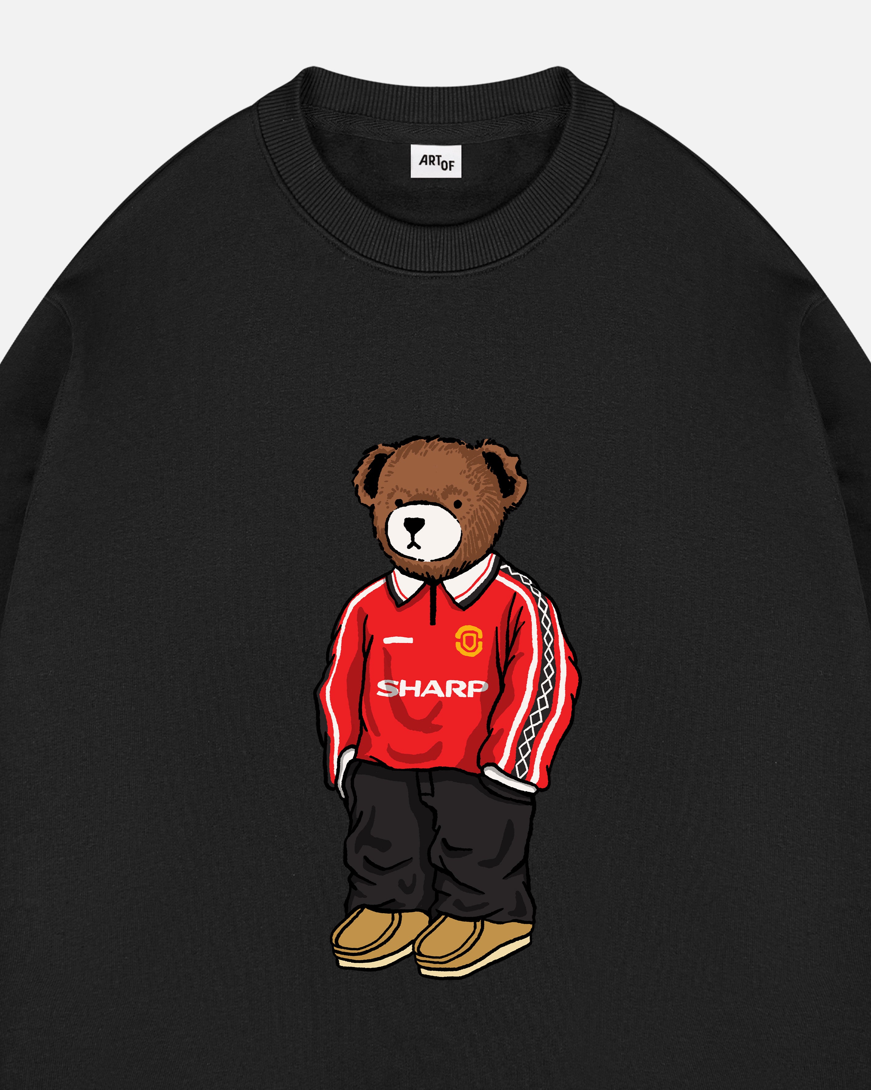 ART OF United Home Pickles Sweat | MUFC Black Graphic Football Top