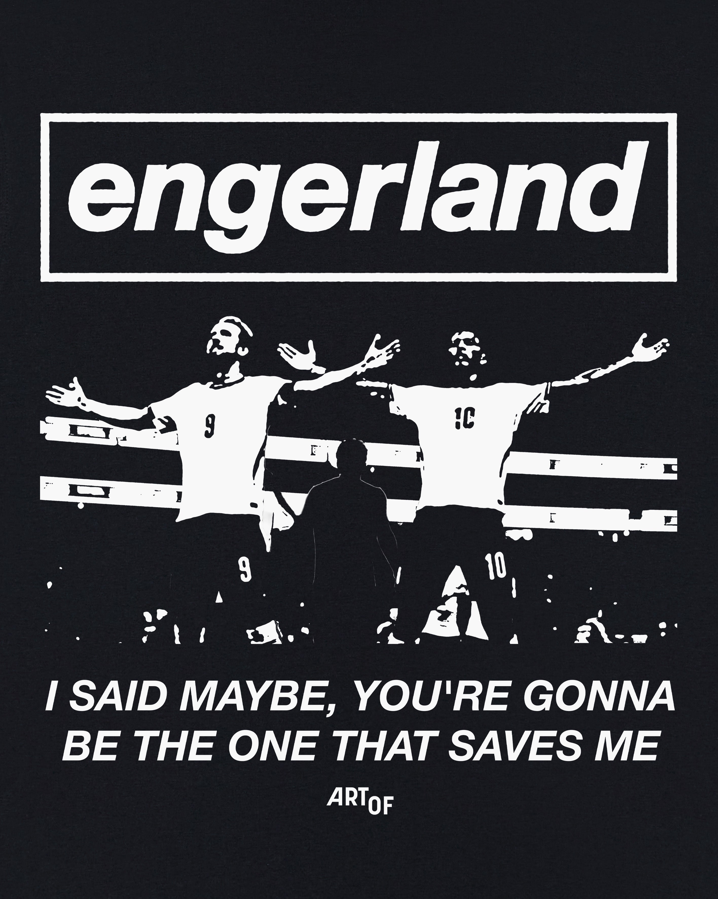 ART OF I Said Maybe Tee | England Black Graphic Football T-shirt