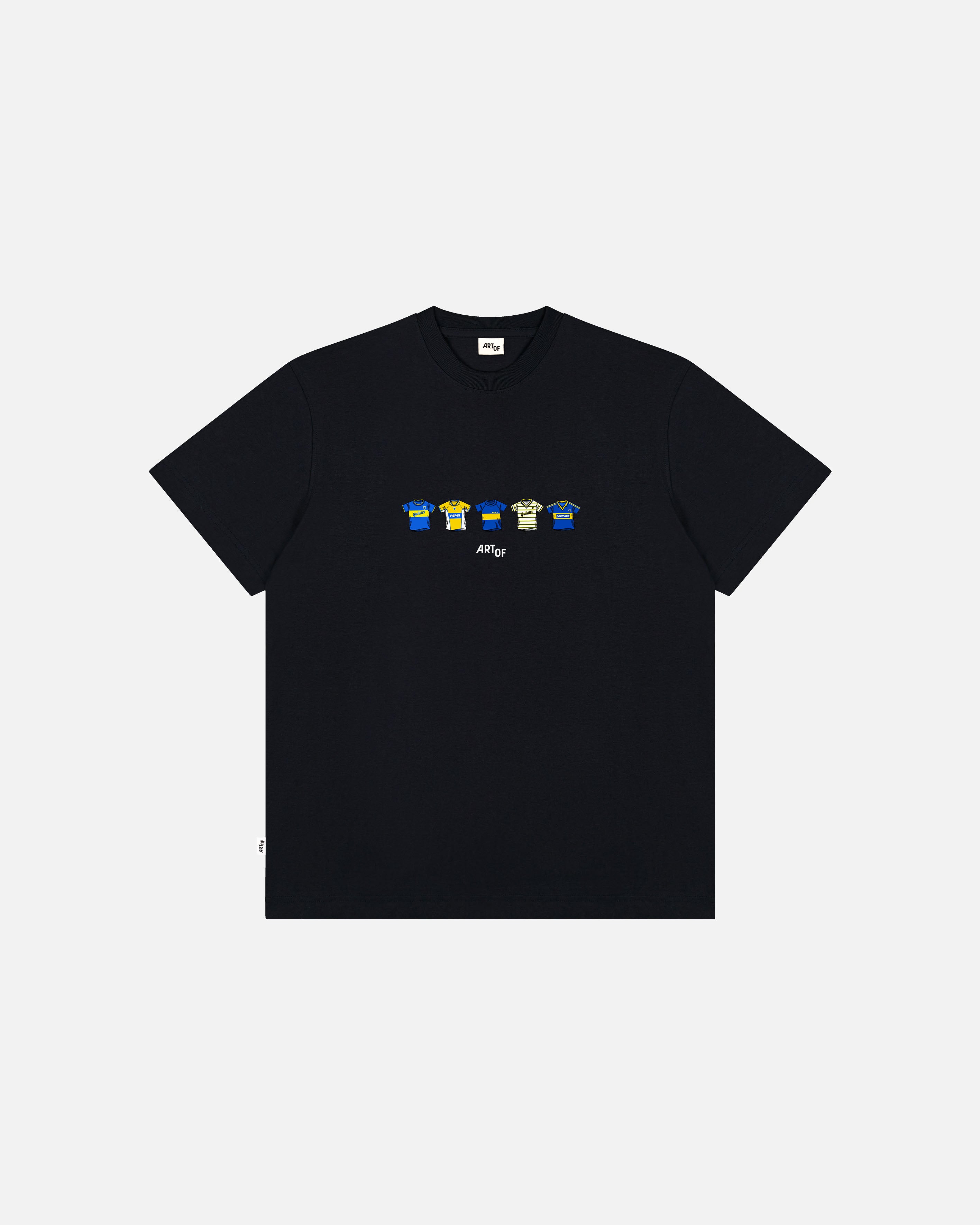 ART OF Boca Printed Classics Tee | Black Graphic Football T-shirt