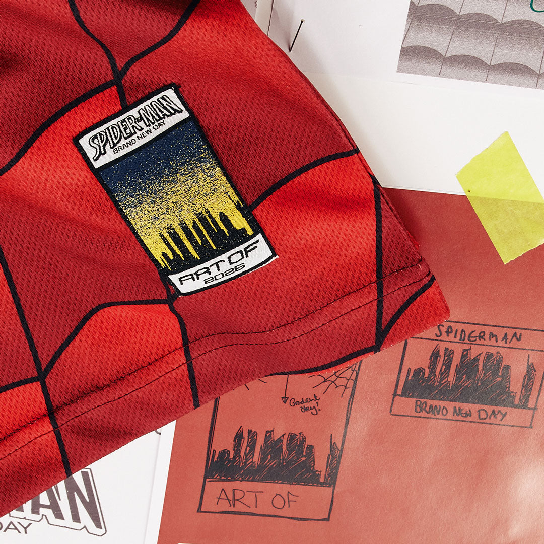 Our limited edition Sony Pictures x ART OF Spider-Man jersey, blending classic football kit design with Marvel's legendary superhero.