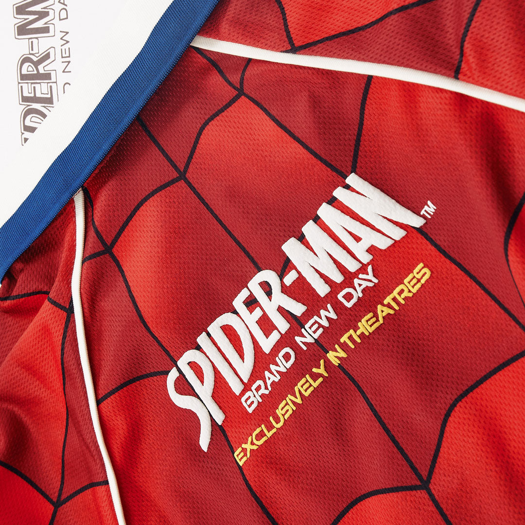 Our limited edition Sony Pictures x ART OF Spider-Man jersey, blending classic football kit design with Marvel's legendary superhero.