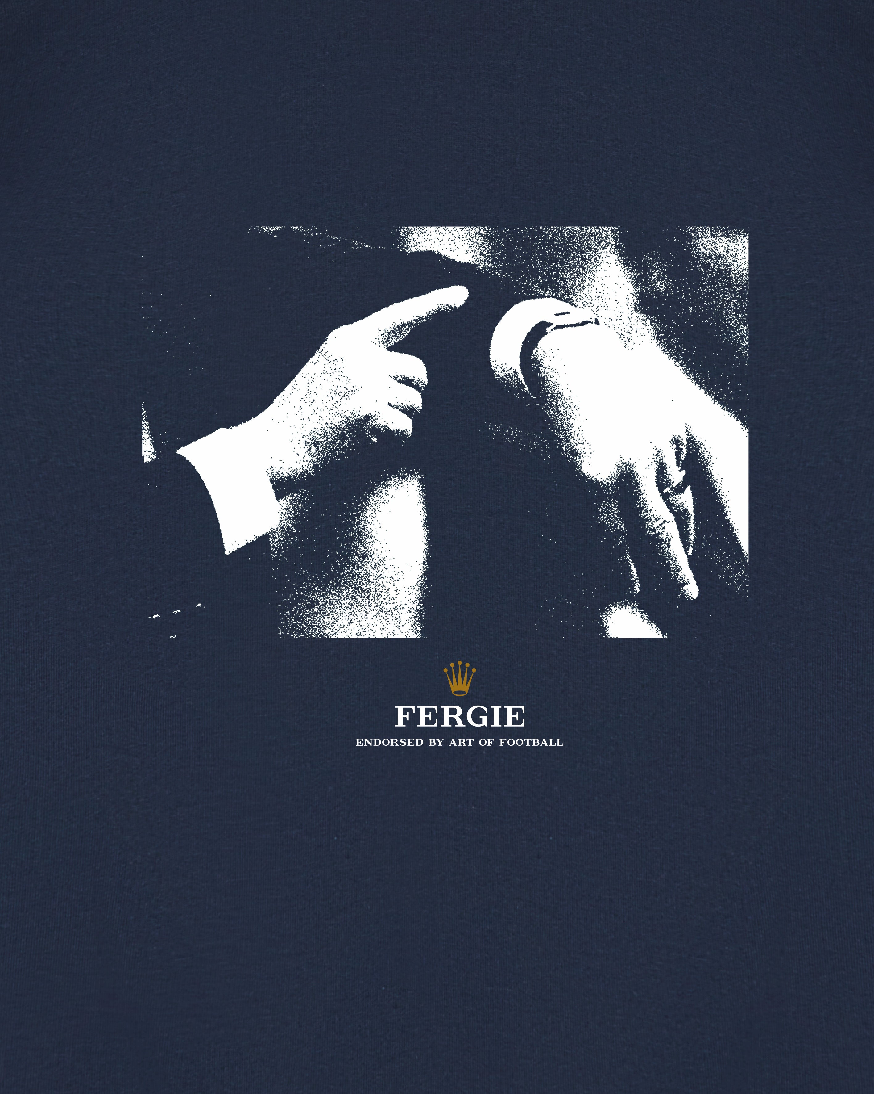 ART OF Fergie Time Navy Sweat | MUFC Graphic Football Top