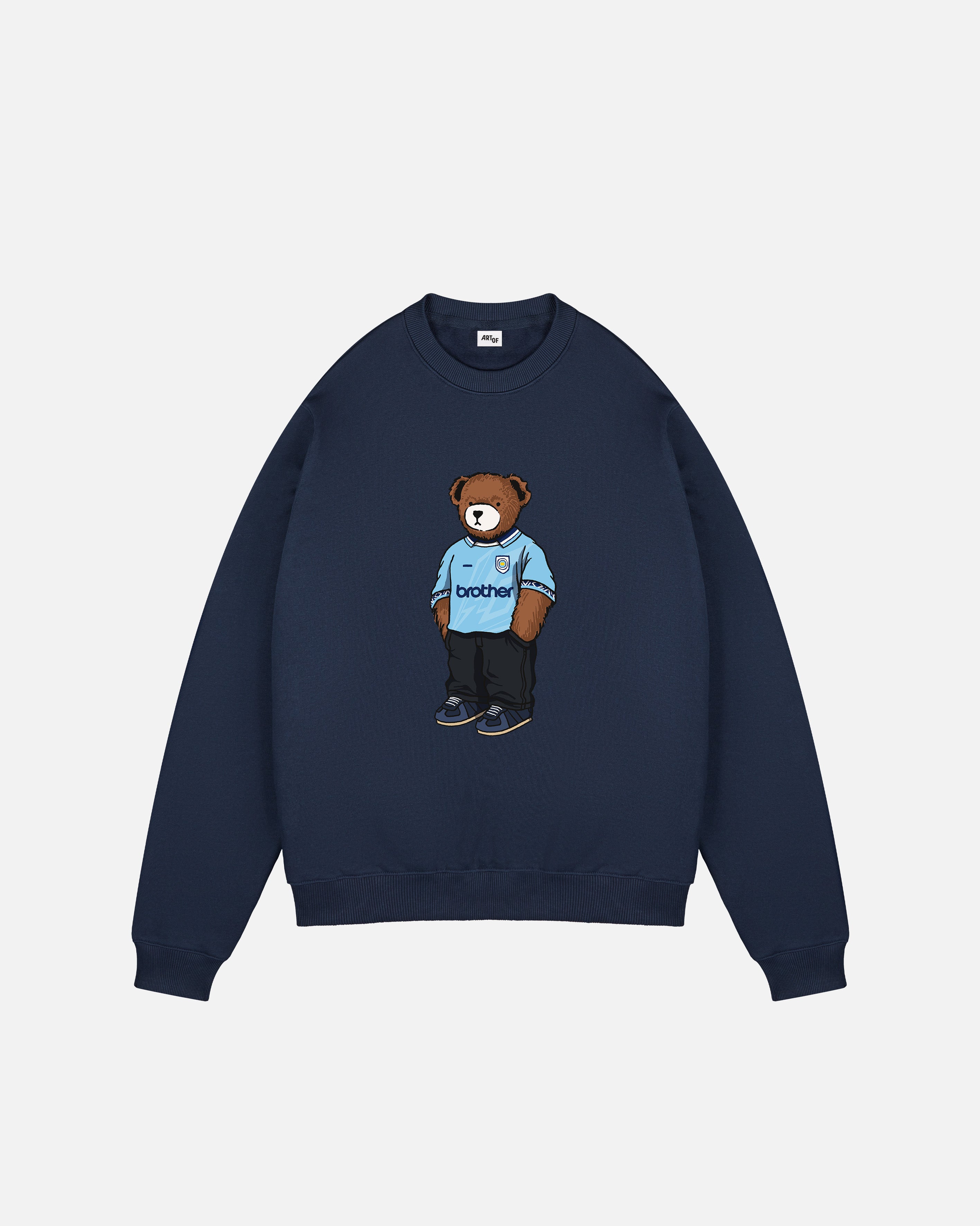 ART OF MCFC Home Pickles Sweat | Man City Navy Graphic Football Top