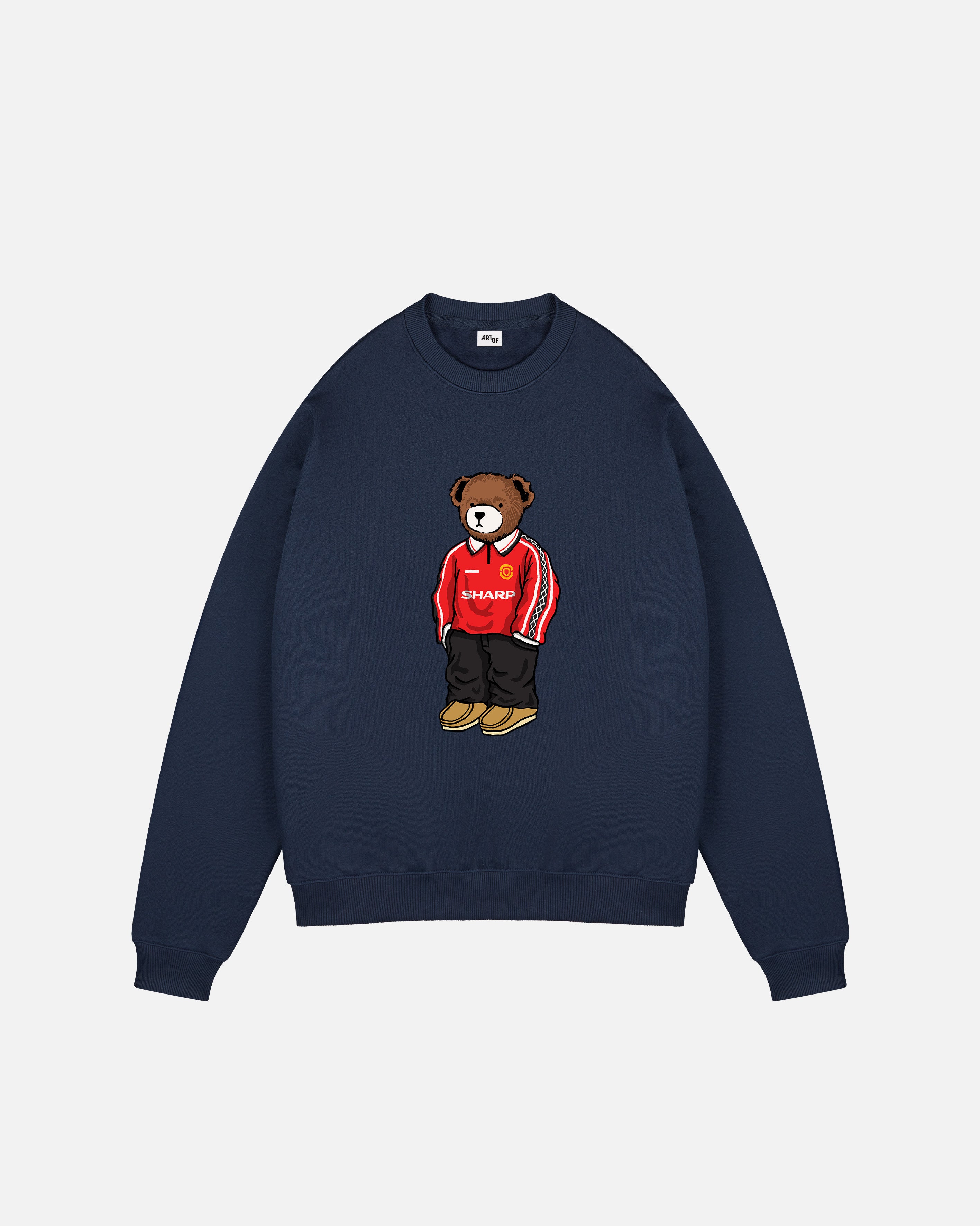 ART OF United Home Pickles Sweat | MUFC Navy Graphic Football Top