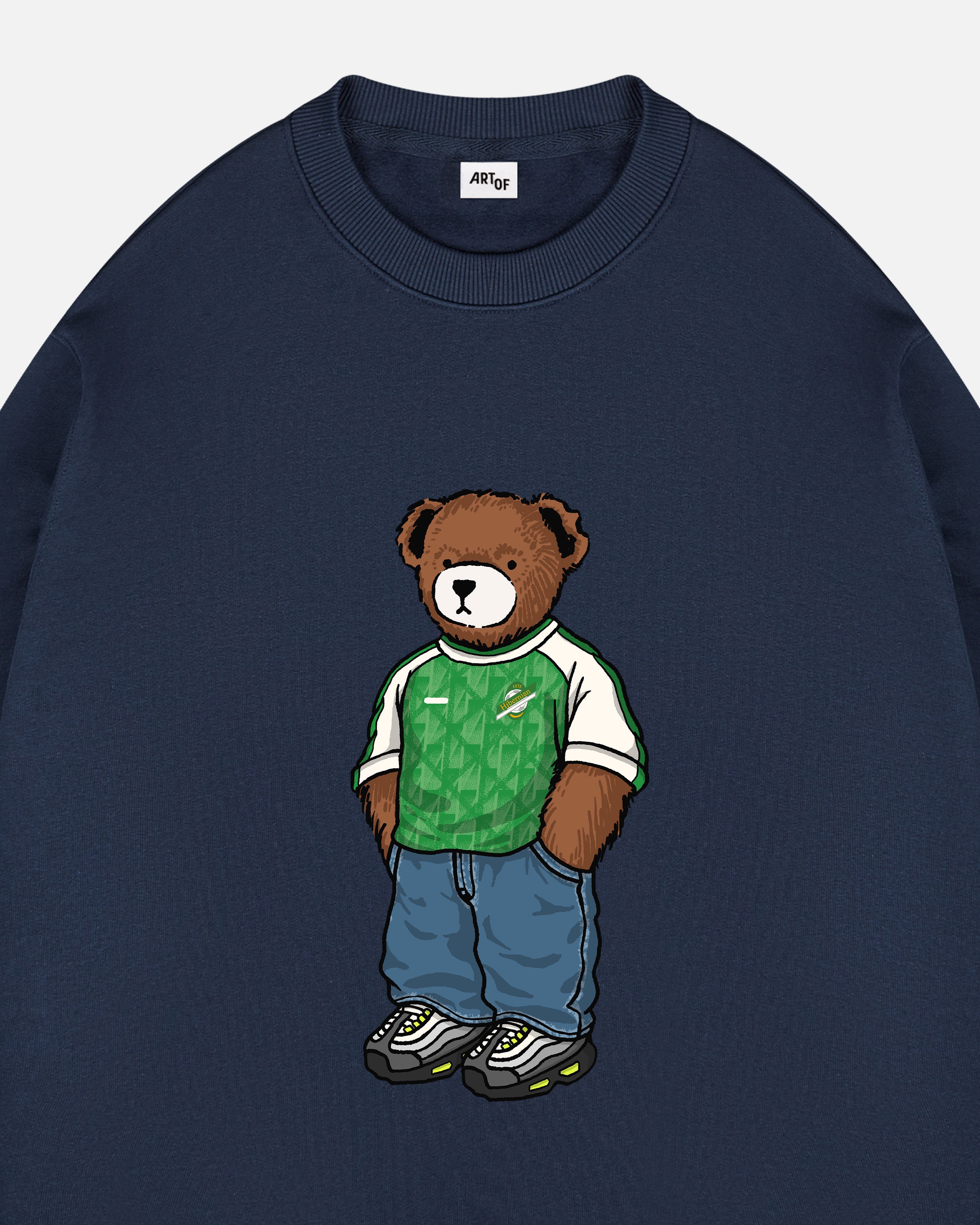 ART OF Hibernian Home Pickles Sweat | HFC Navy Graphic Football Top