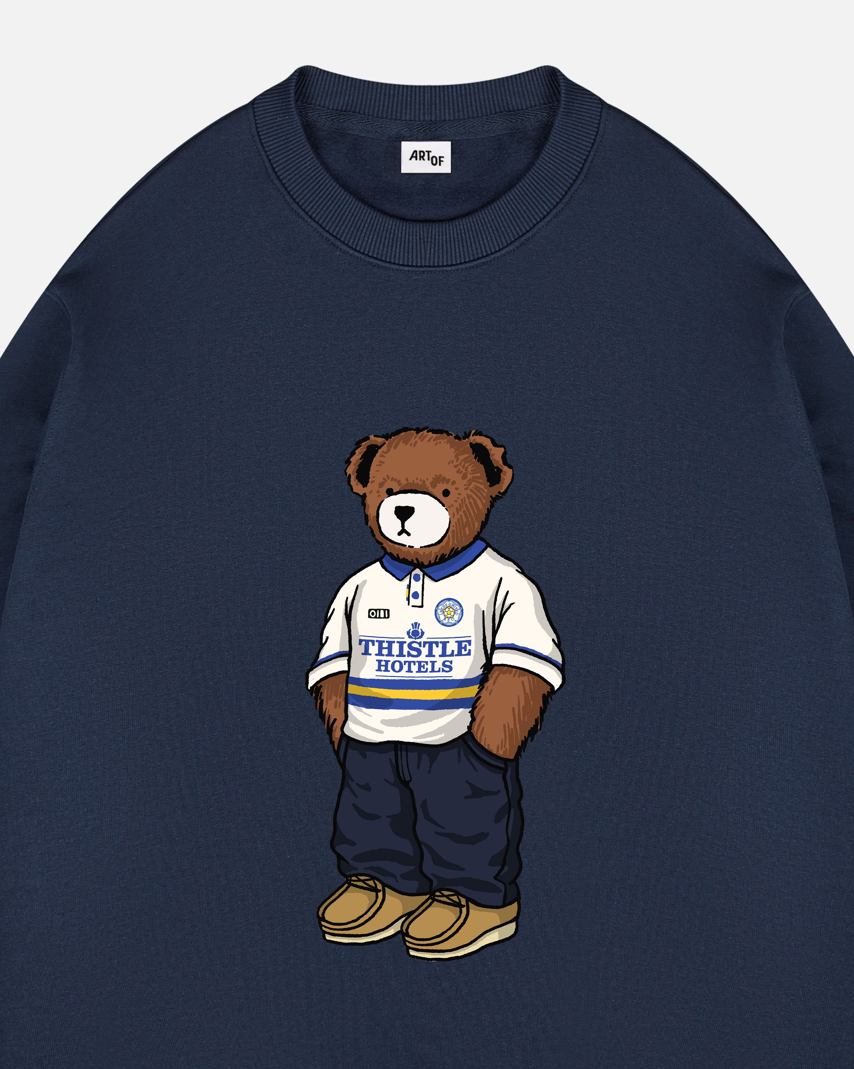 ART OF Leeds United Home Pickles Sweat | LUFC Navy Football Top