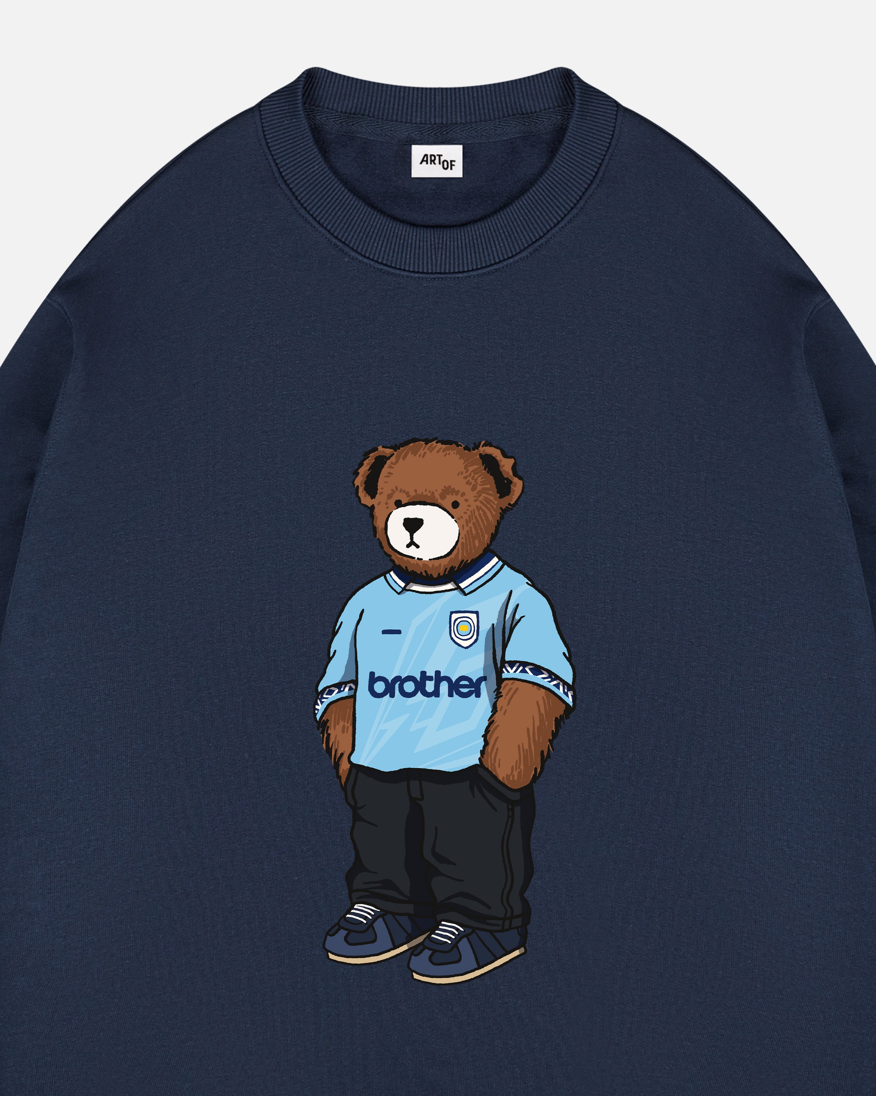 ART OF MCFC Home Pickles Sweat | Man City Navy Graphic Football Top