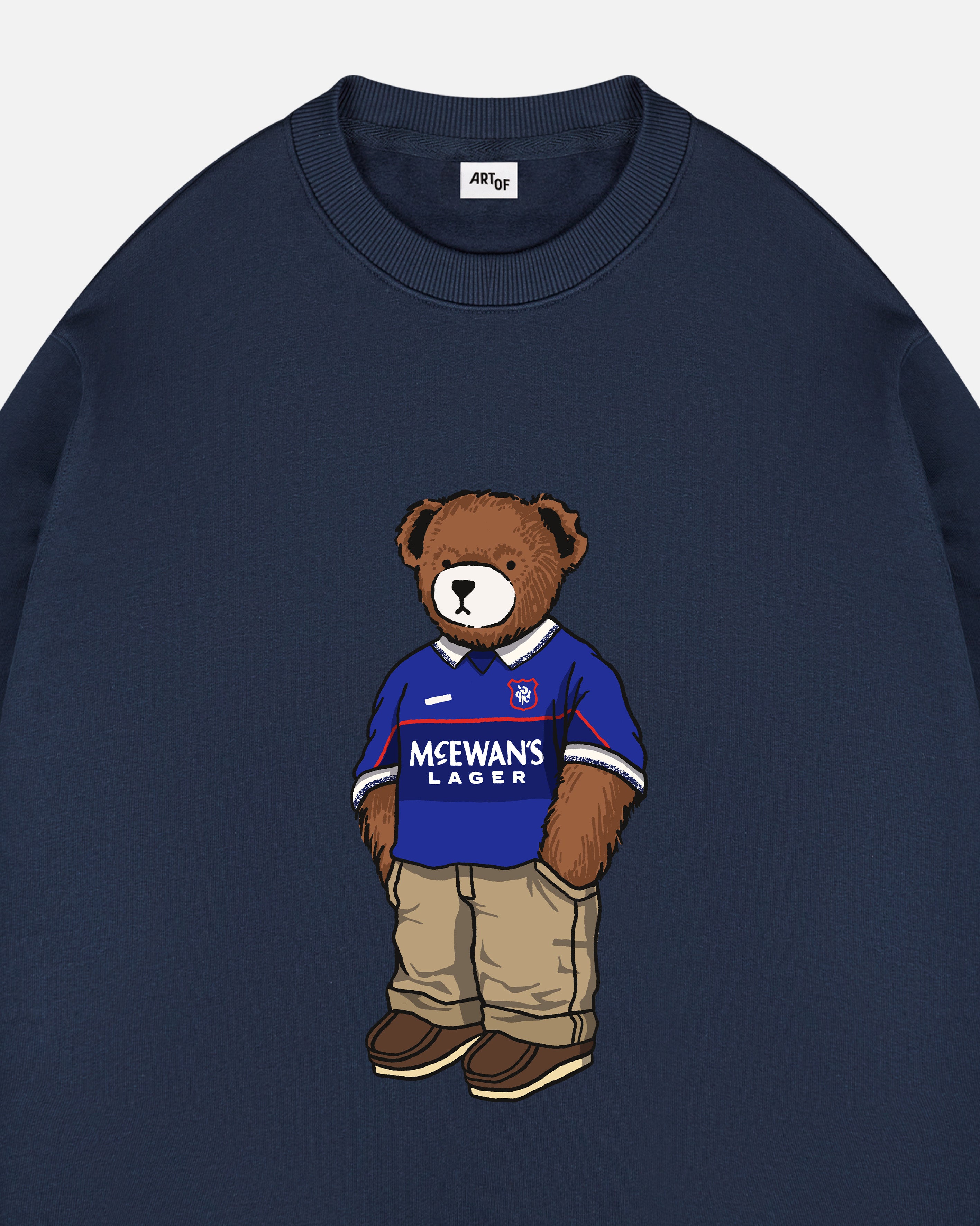 ART OF Rangers Home Pickles Sweat | RFC Navy Graphic Football Top
