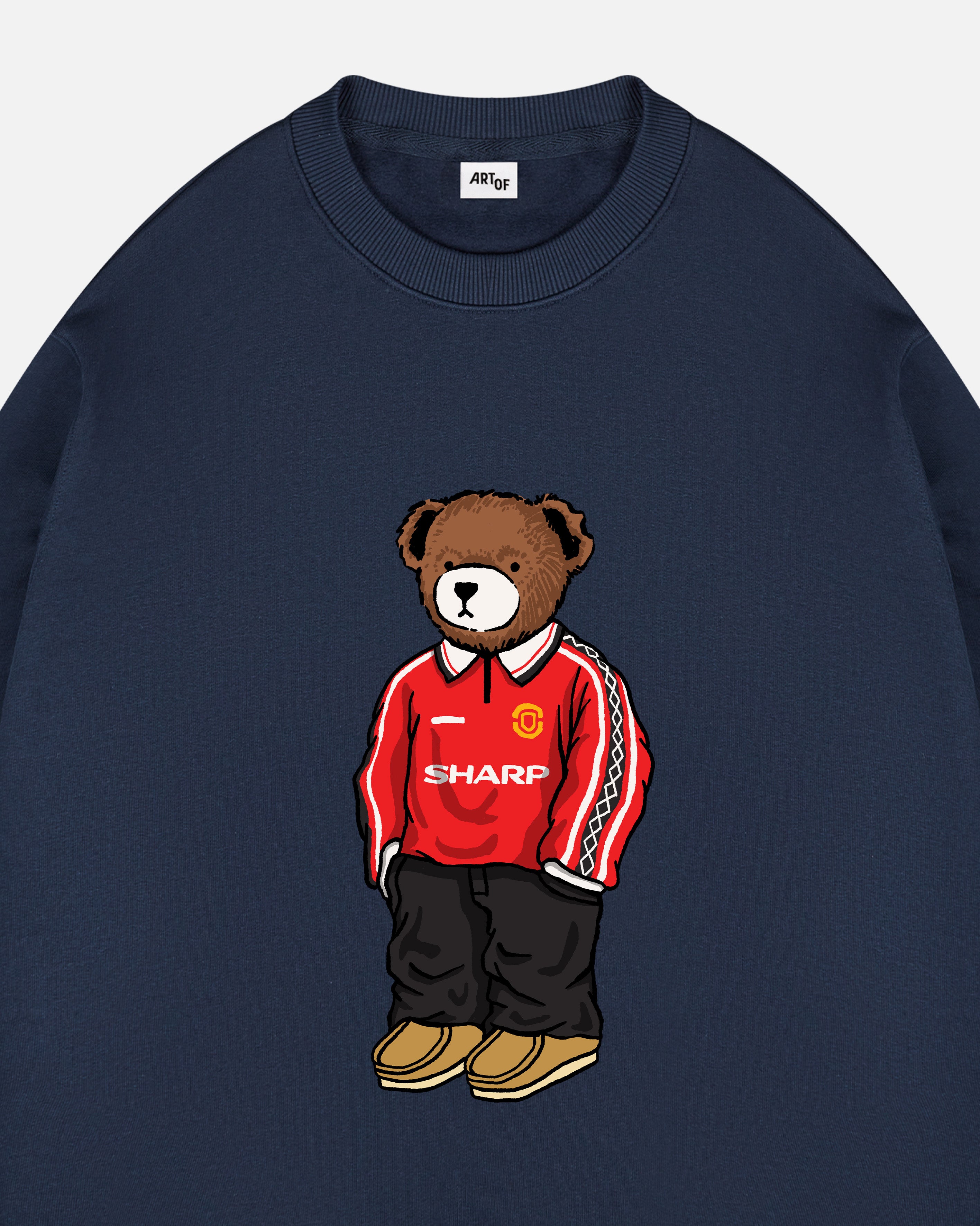 ART OF United Home Pickles Sweat | MUFC Navy Graphic Football Top