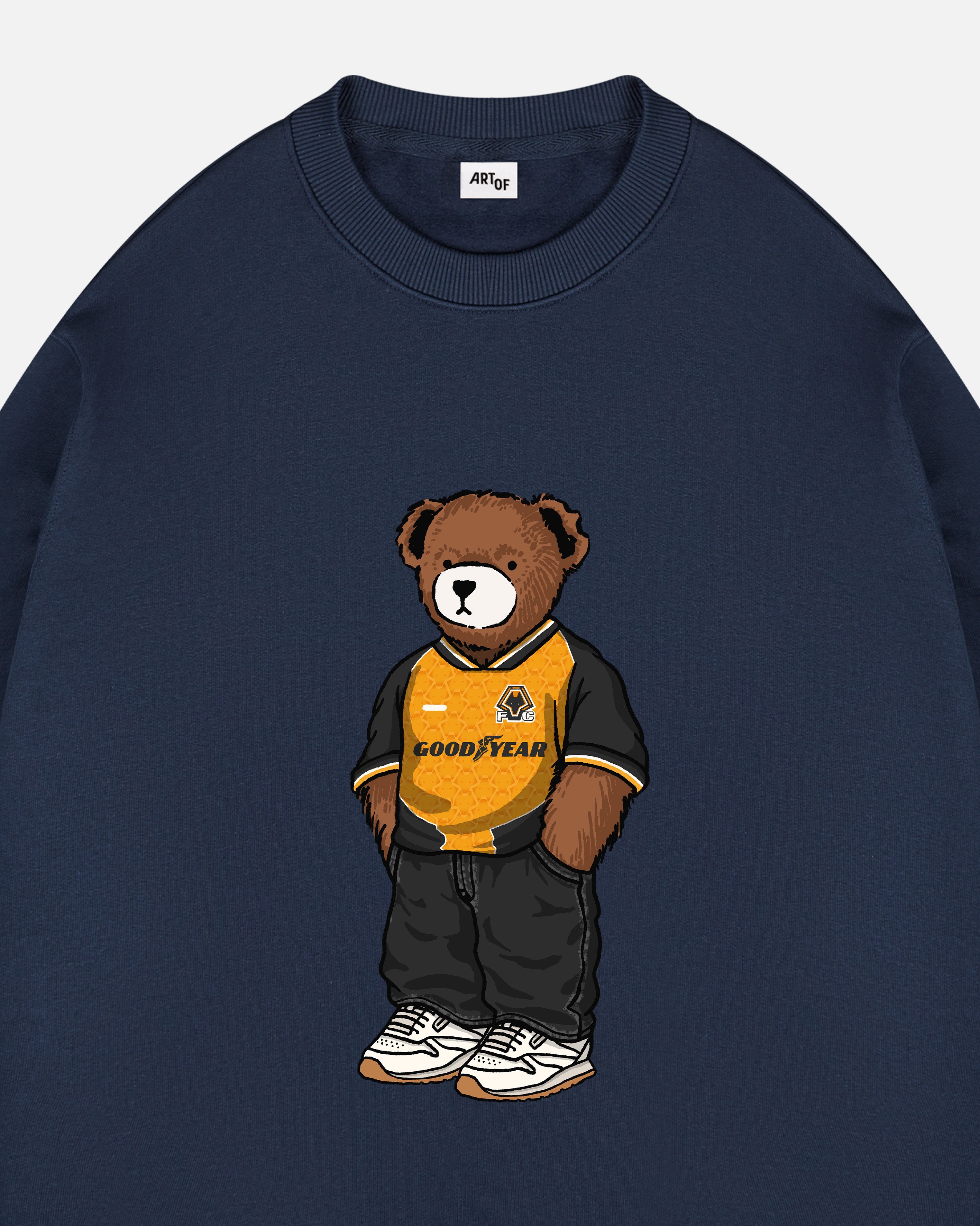 ART OF Wolves Home Pickles Sweat | Navy Graphic Football Top