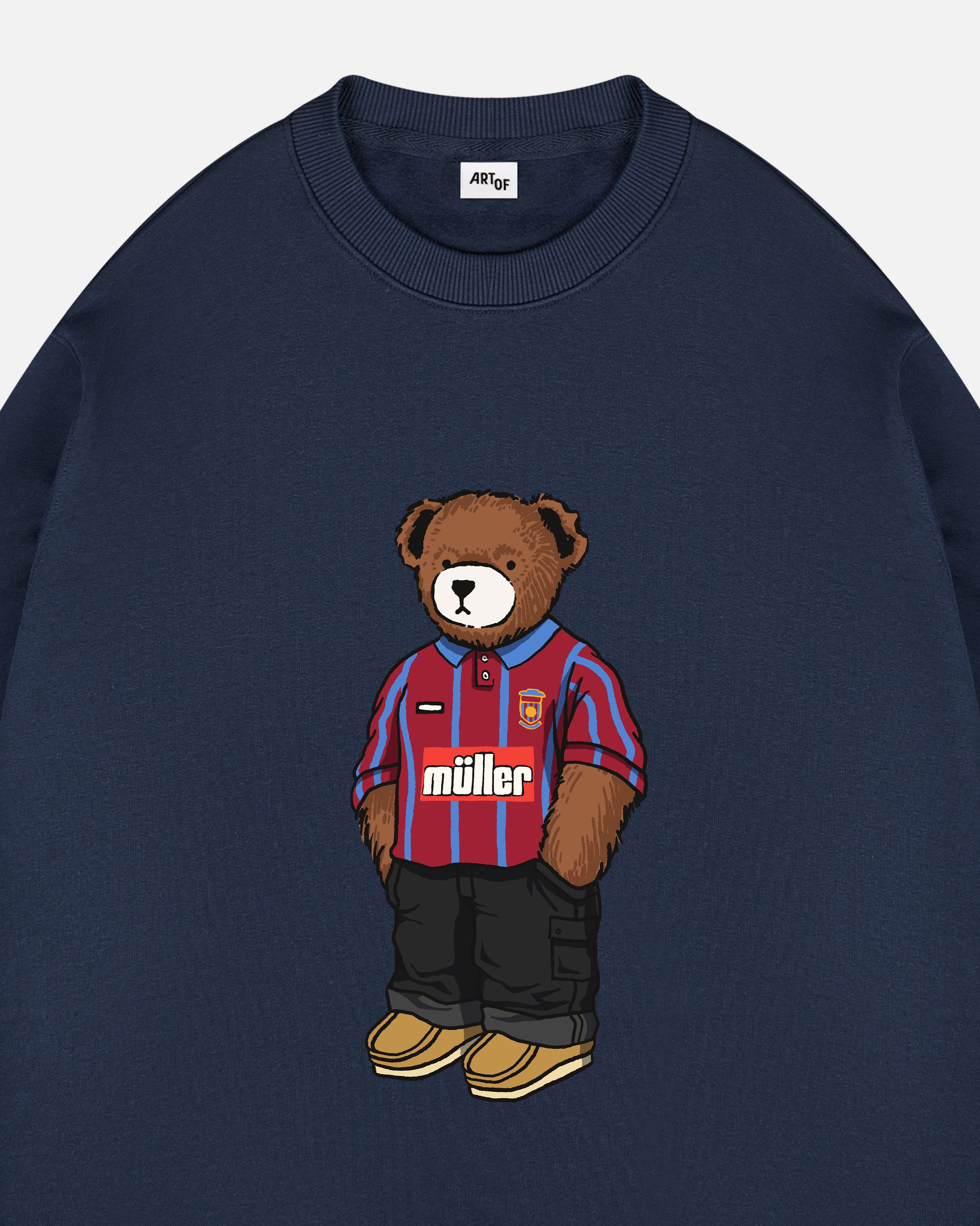 ART OF AVFC Home Pickles Sweat | Navy Villa Printed Football Top
