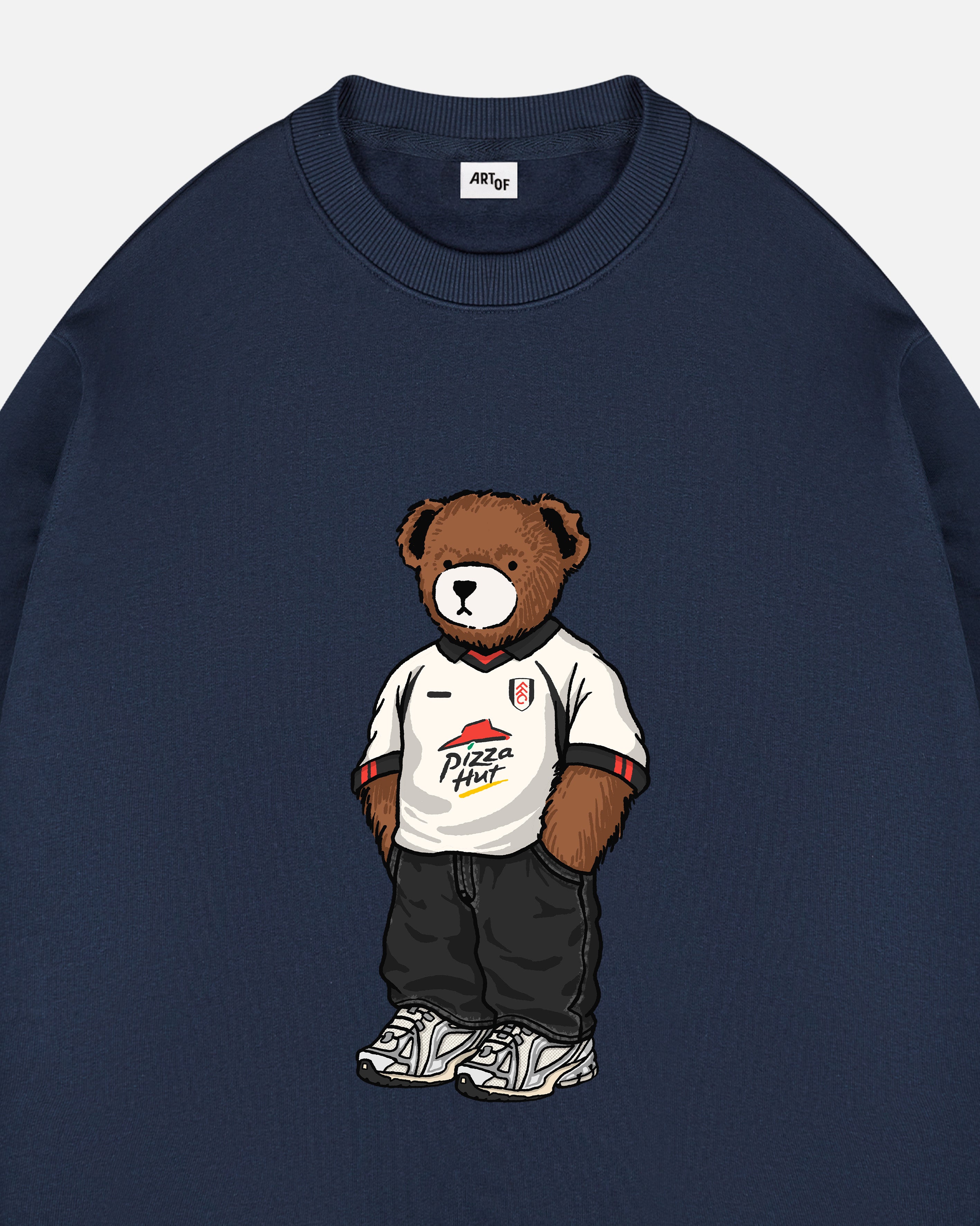 ART OF Fulham Home Pickles Sweat | FFC Navy Graphic Football Top