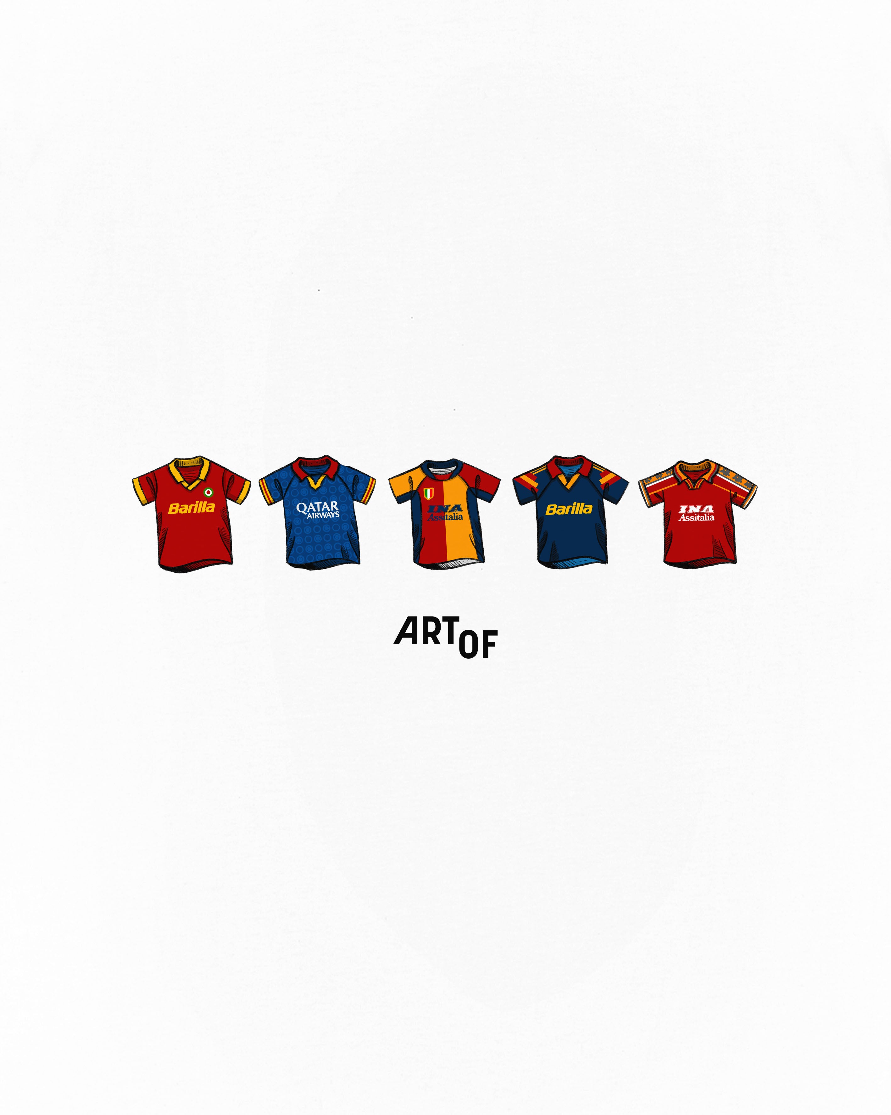 ART OF x Roma Printed Classics Tee | White Graphic Football T-shirt